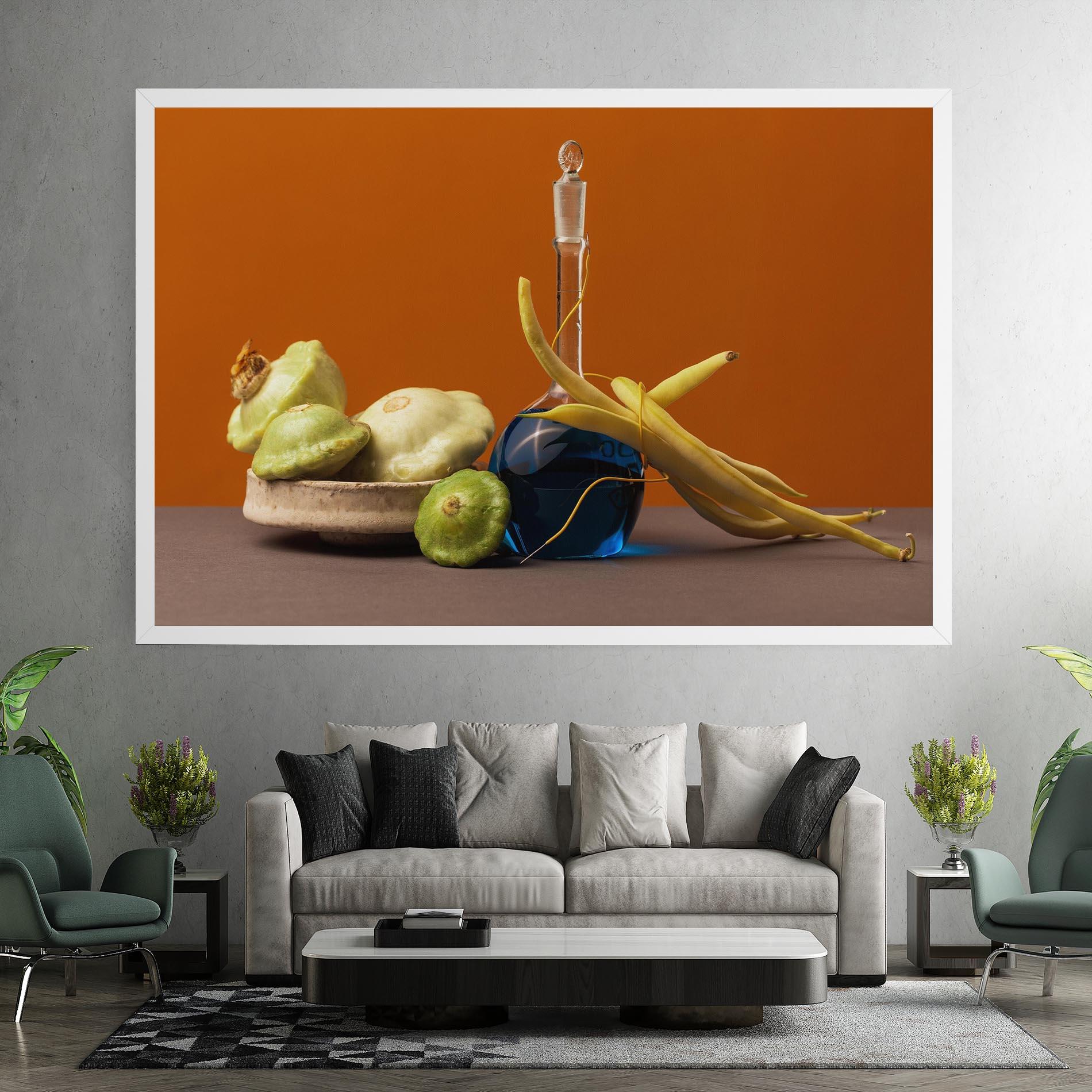 Leinwandbild Vegetables Blue Liquid mockup 7