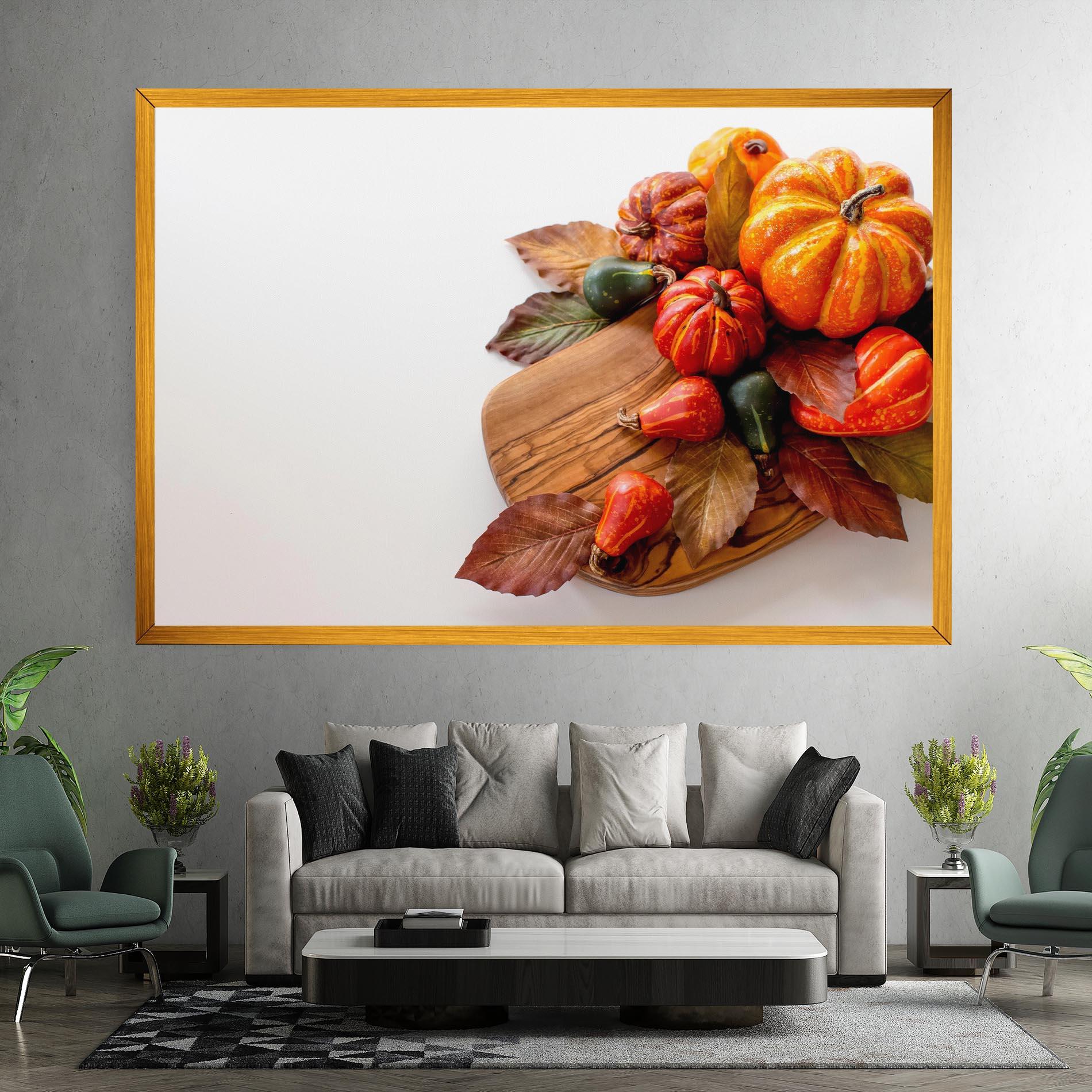 Leinwandbild Autumn Pumpkins mockup 7