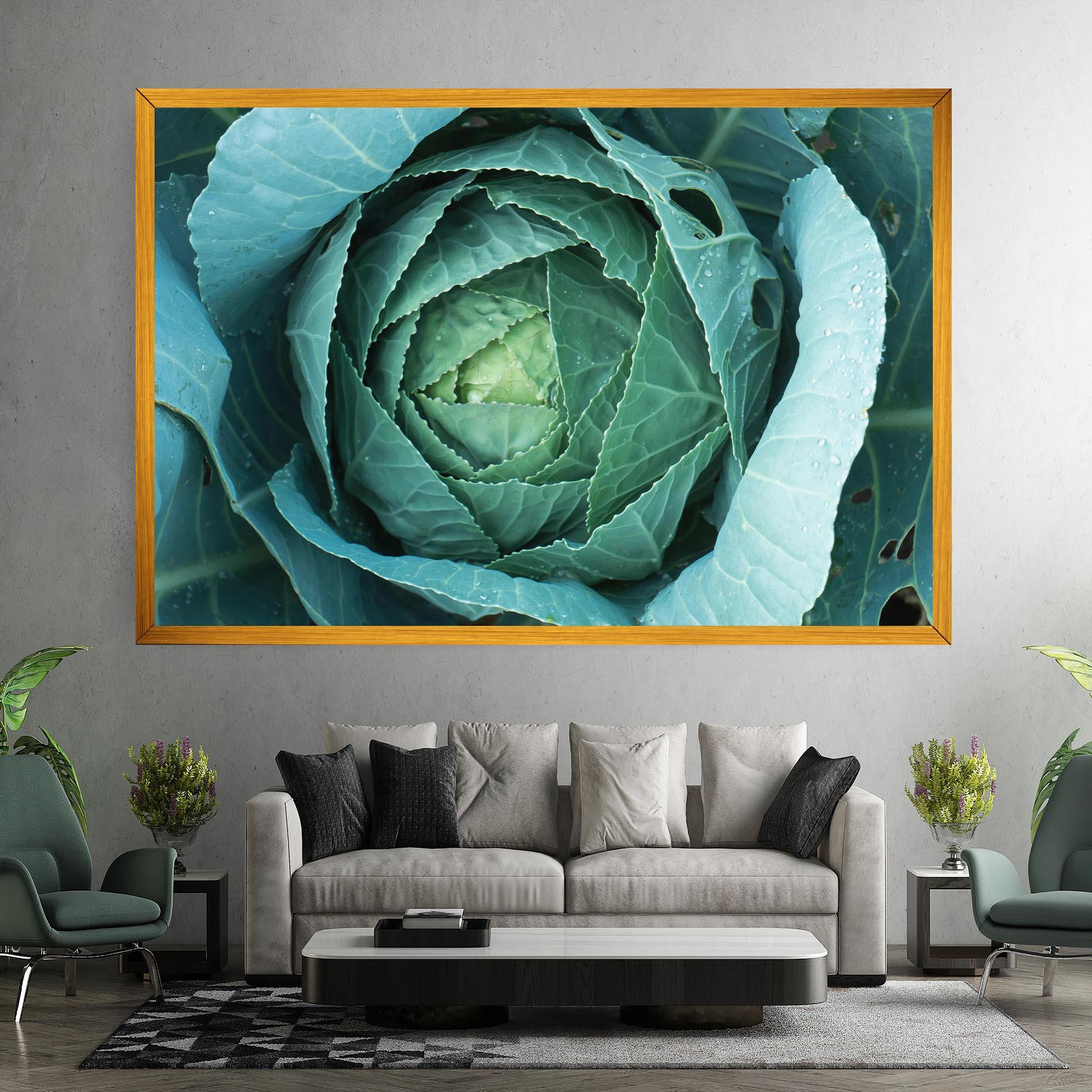 Leinwandbild Blue Lettuce mockup 7