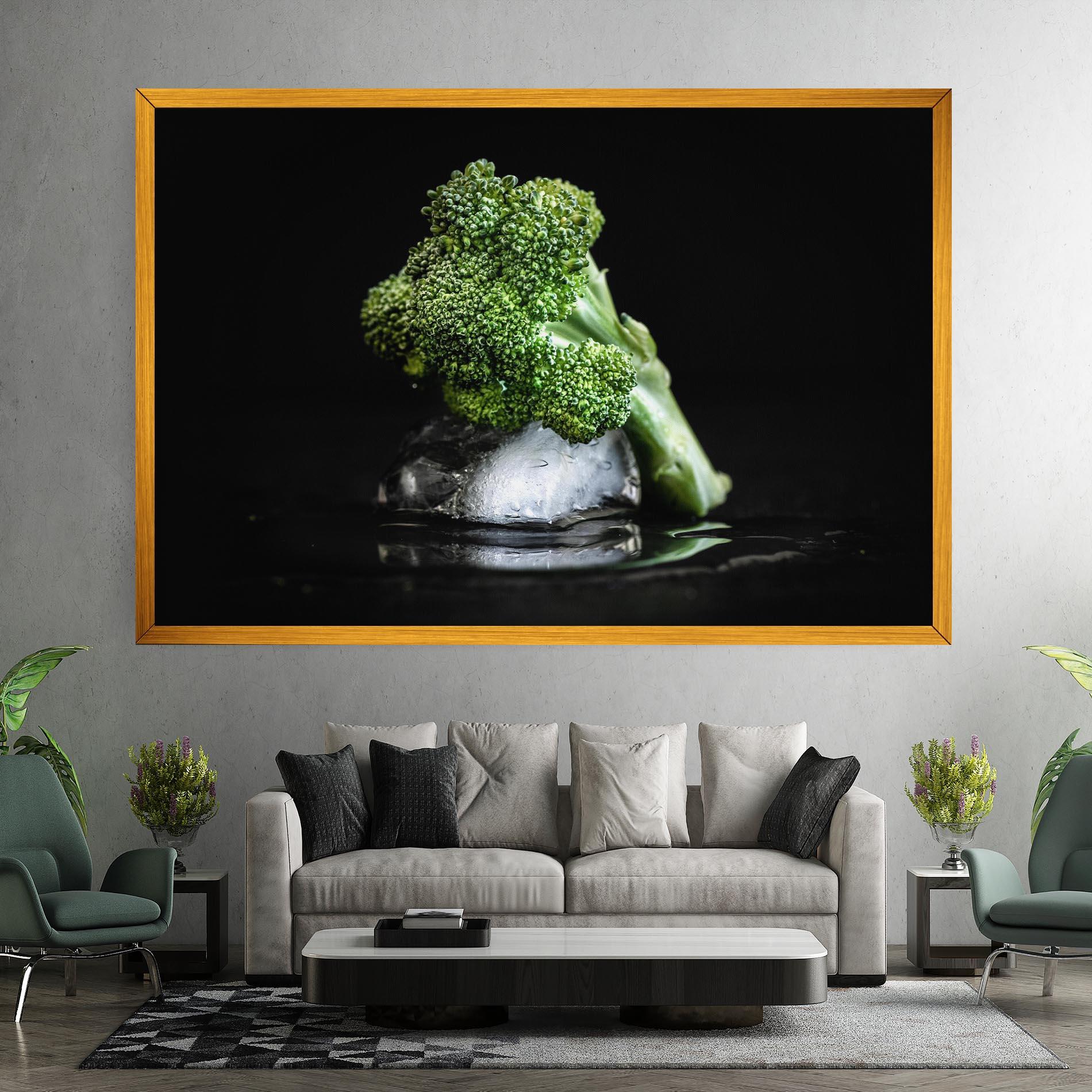 Leinwandbild Broccoli Water mockup 7