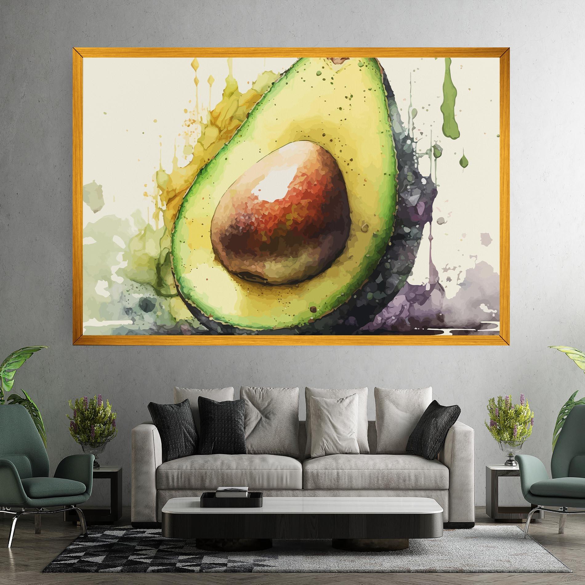 Leinwandbild Green Avocado Art mockup 7