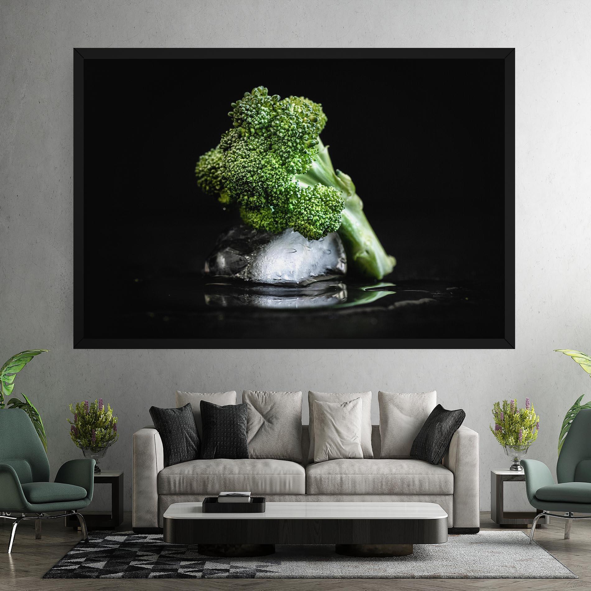 Leinwandbild Broccoli Water mockup 7