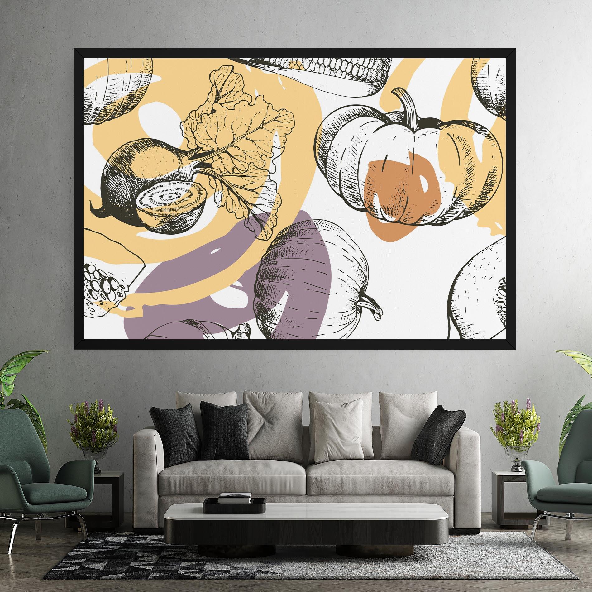 Leinwandbild Cream Vegetables Art mockup 7