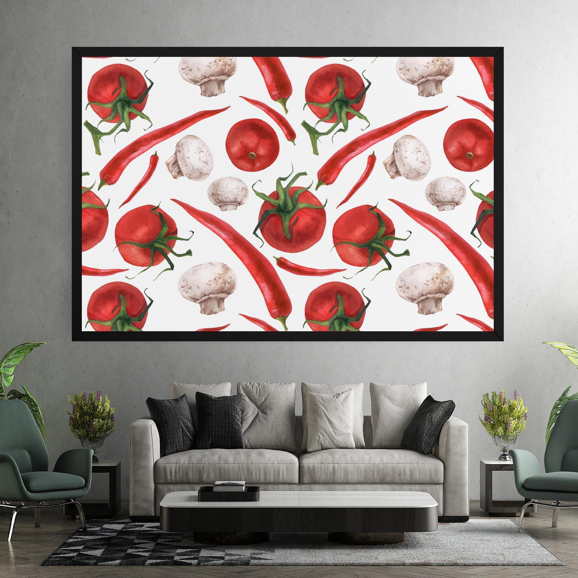 Leinwandbild Floating Tomato mockup 7