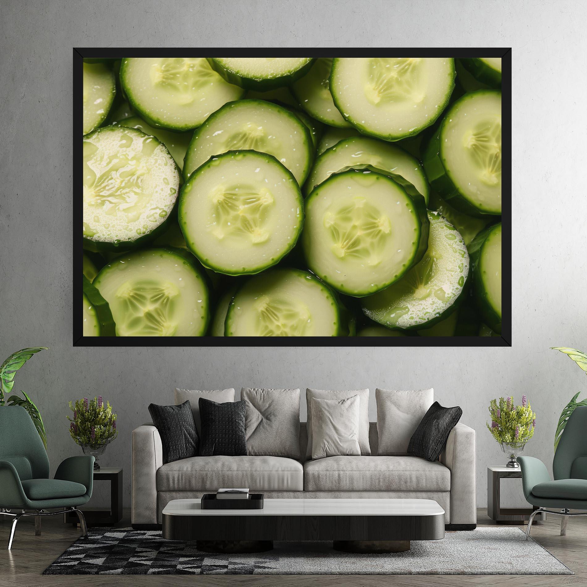 Leinwandbild Fresh Cucumber mockup 7