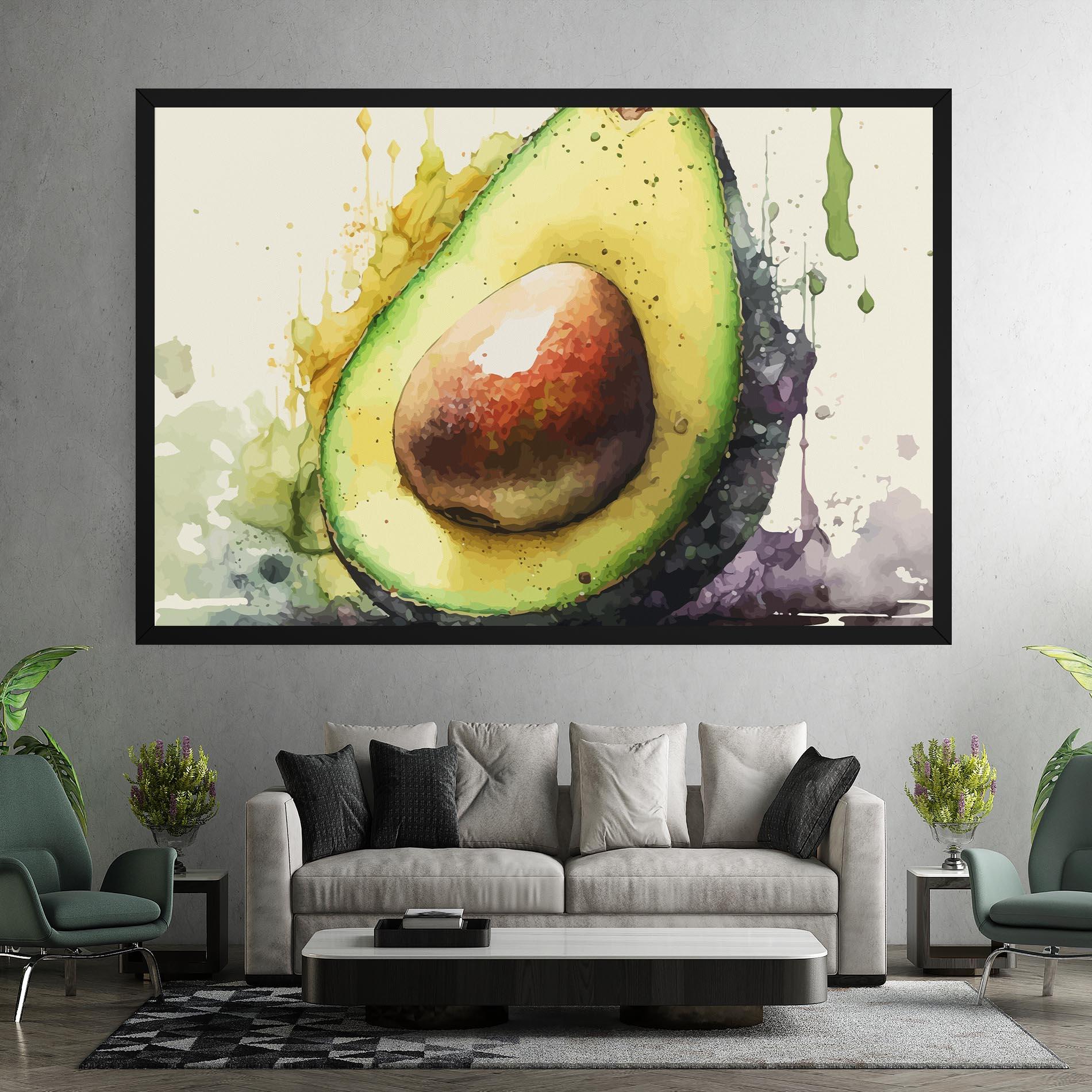 Leinwandbild Green Avocado Art mockup 7