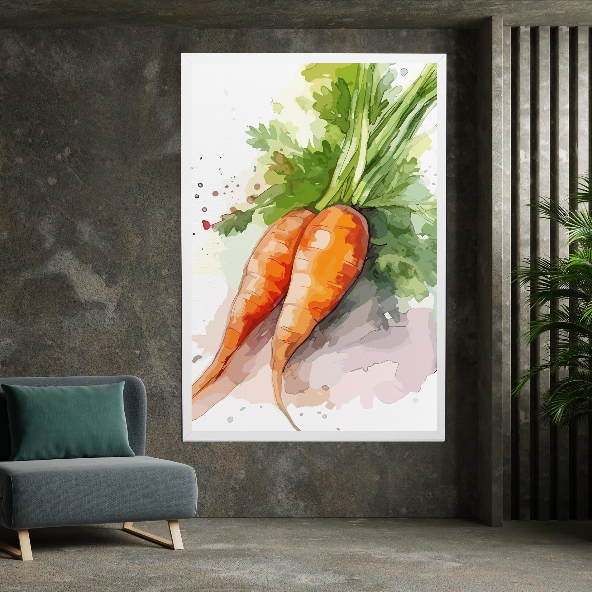 Leinwandbild Carrot Watercolor mockup 7