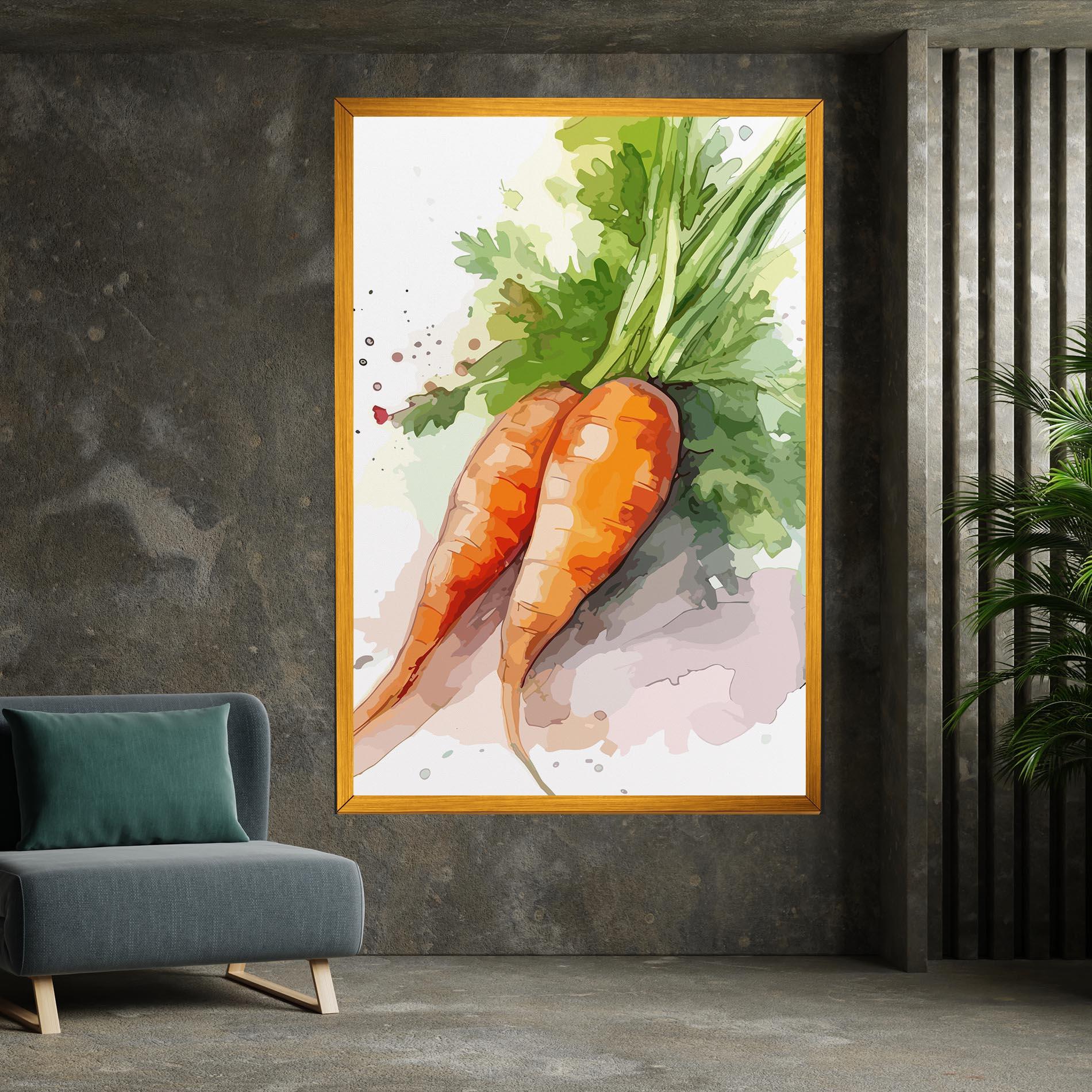 Leinwandbild Carrot Watercolor mockup 7