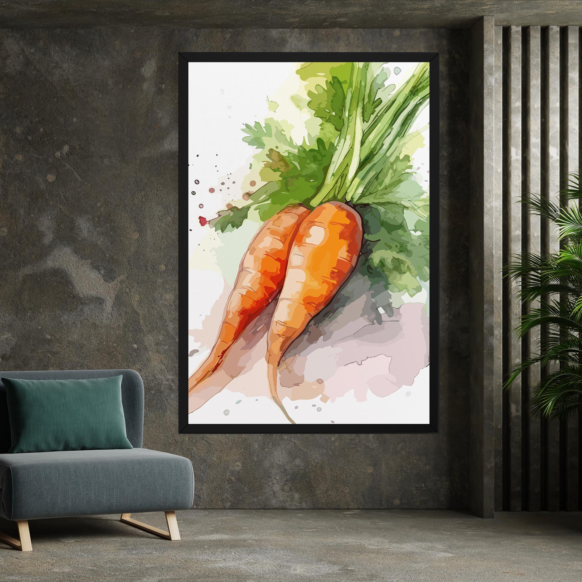 Leinwandbild Carrot Watercolor mockup 7