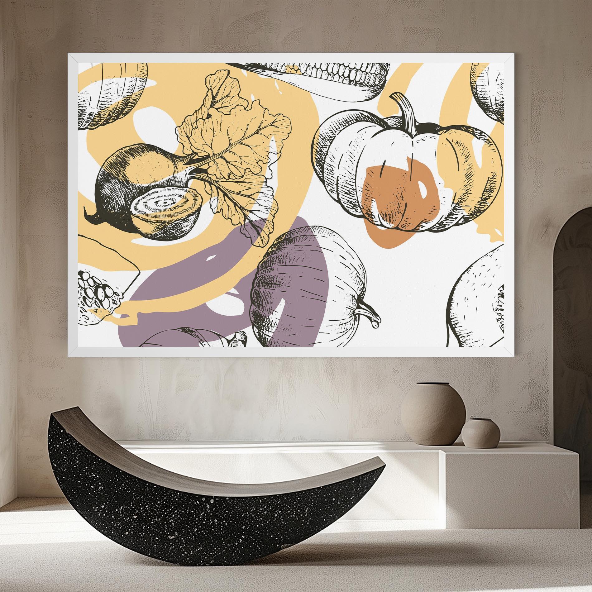 Leinwandbild Cream Vegetables Art mockup 8