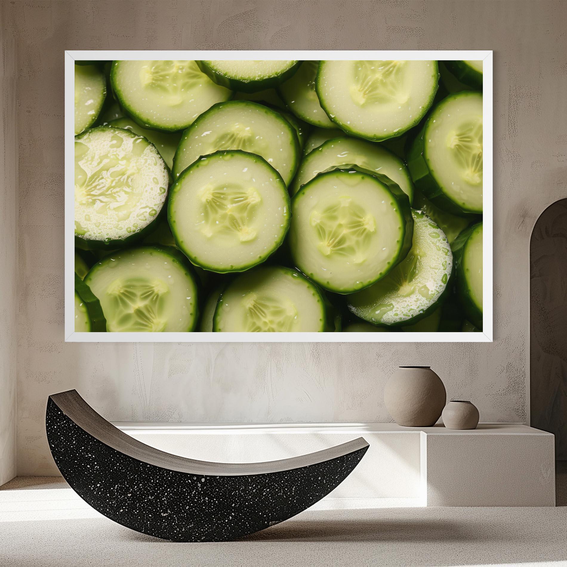 Leinwandbild Fresh Cucumber mockup 8