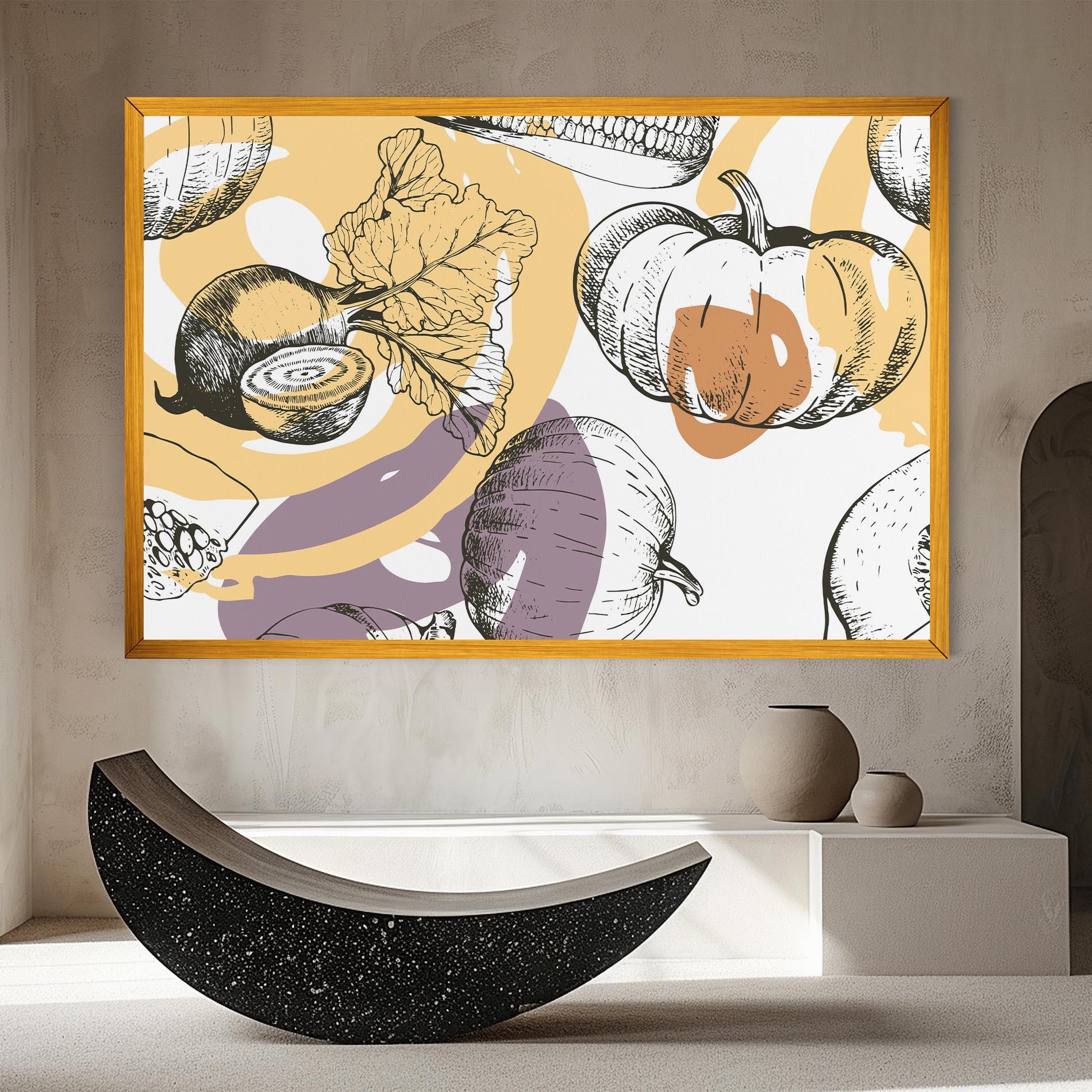 Leinwandbild Cream Vegetables Art mockup 8