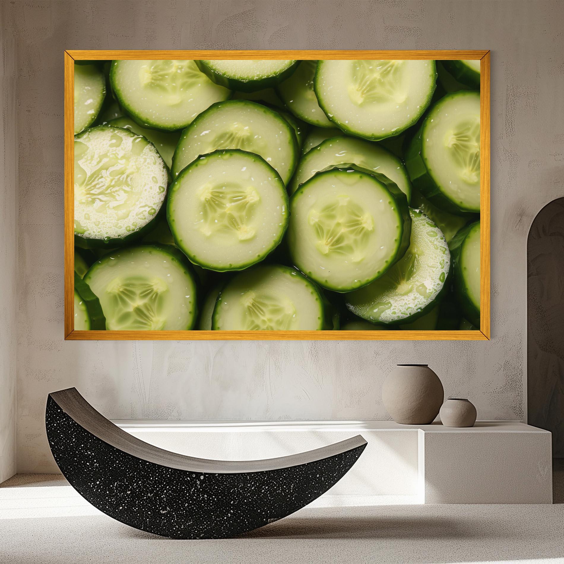 Leinwandbild Fresh Cucumber mockup 8