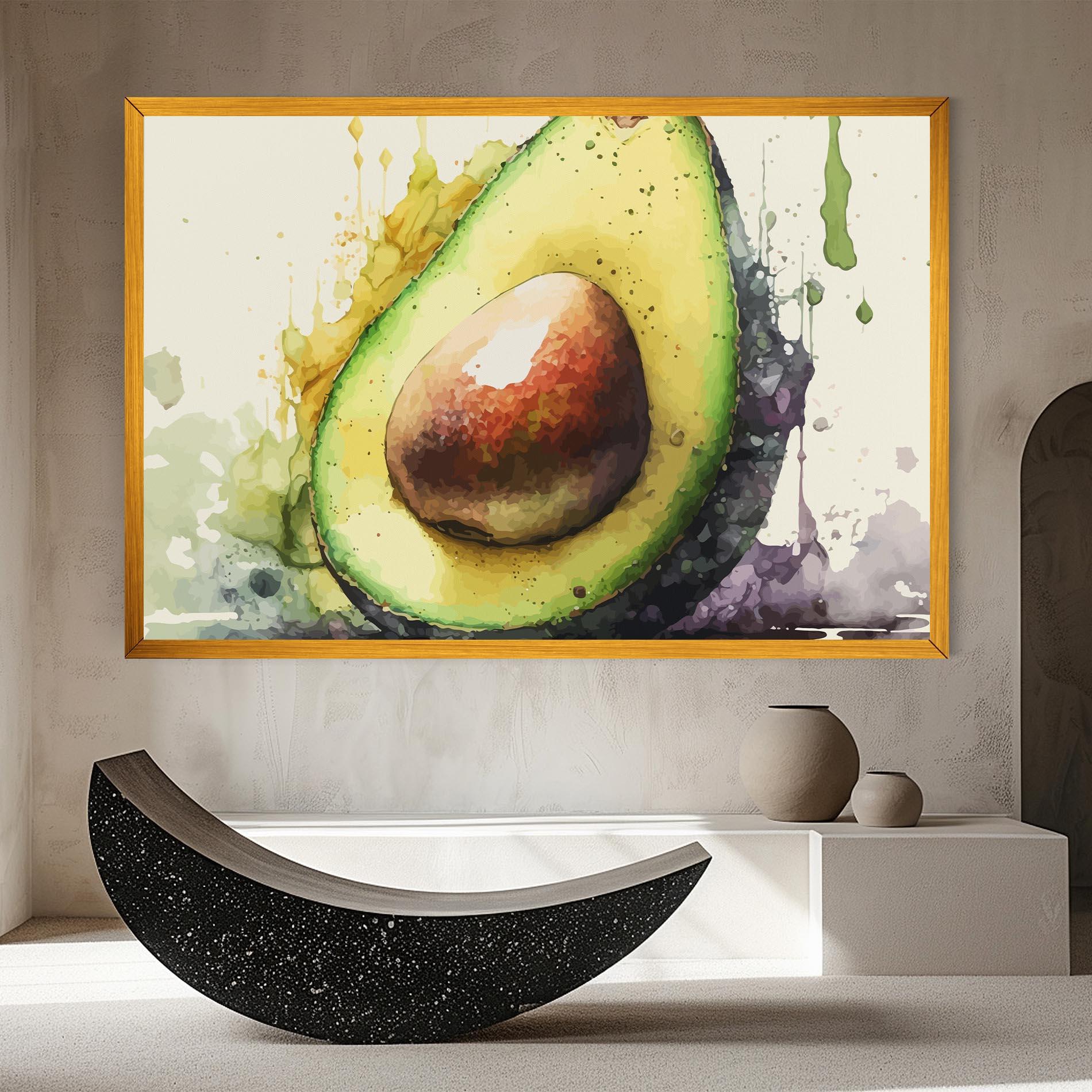 Leinwandbild Green Avocado Art mockup 8