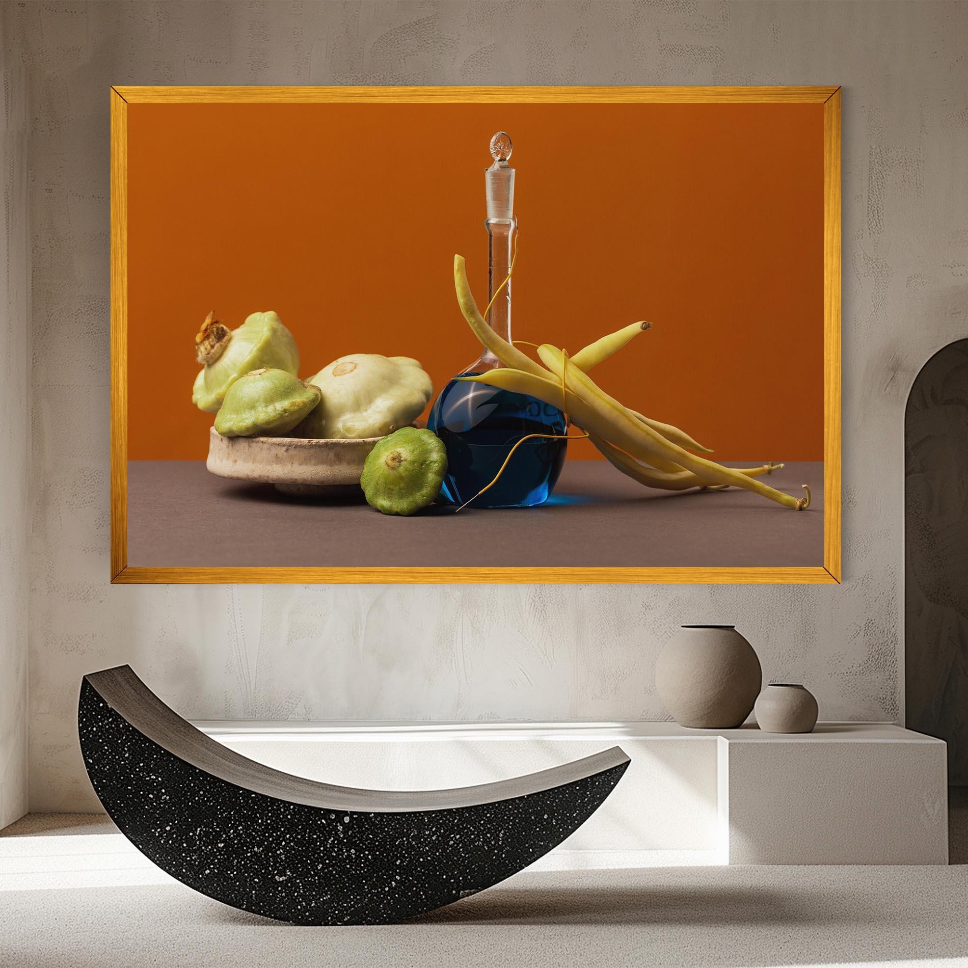 Leinwandbild Vegetables Blue Liquid mockup 8