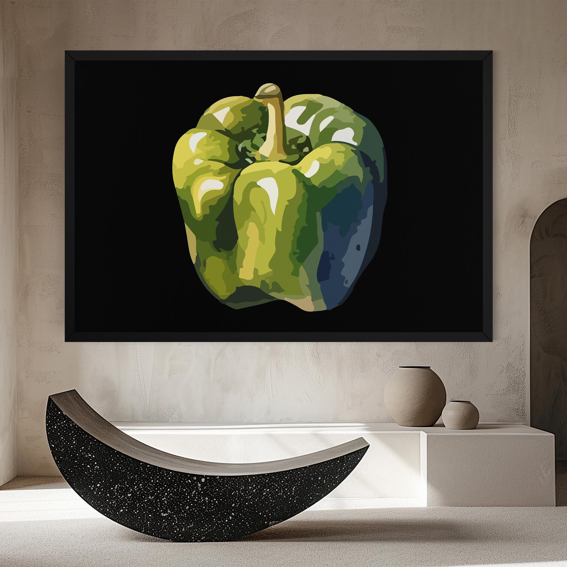 Leinwandbild Bellpepper Green Grey mockup 8