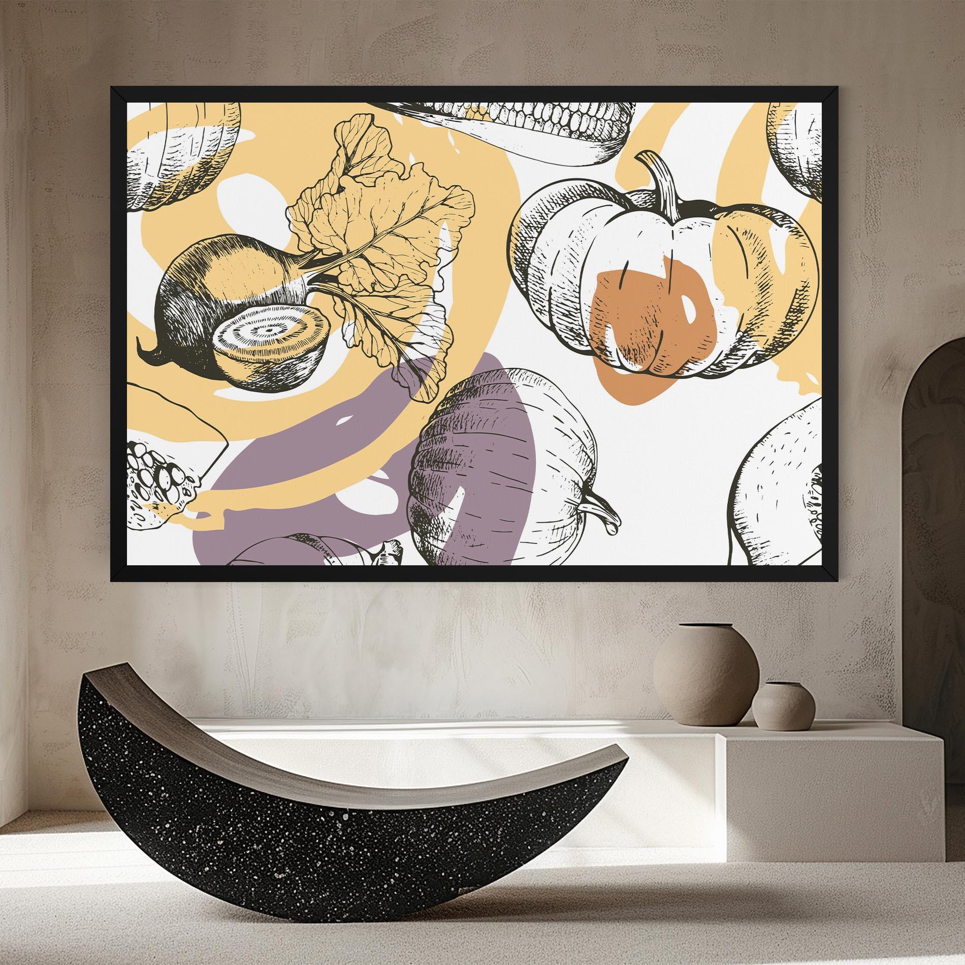 Leinwandbild Cream Vegetables Art mockup 8