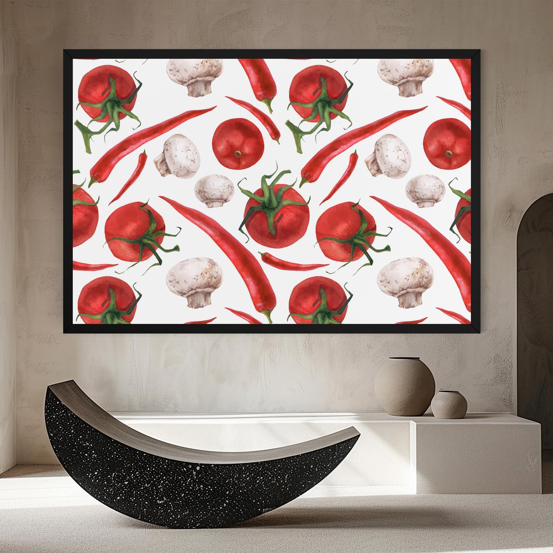 Leinwandbild Floating Tomato mockup 8