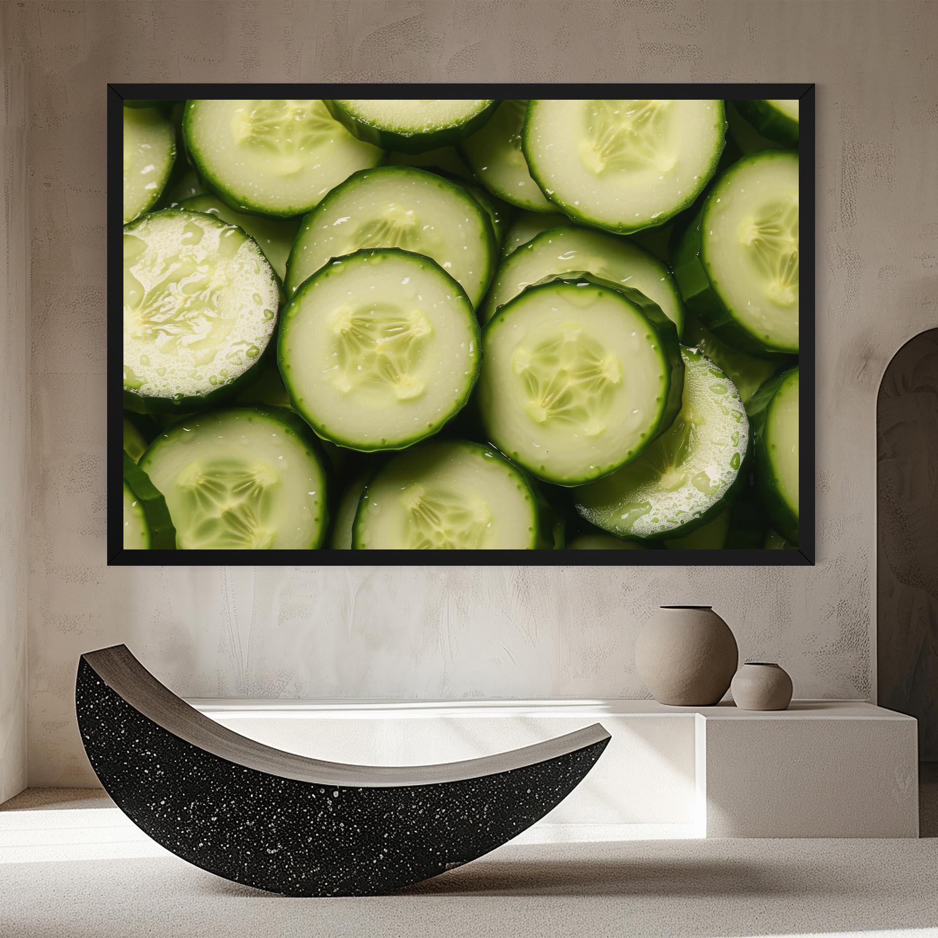 Leinwandbild Fresh Cucumber mockup 8