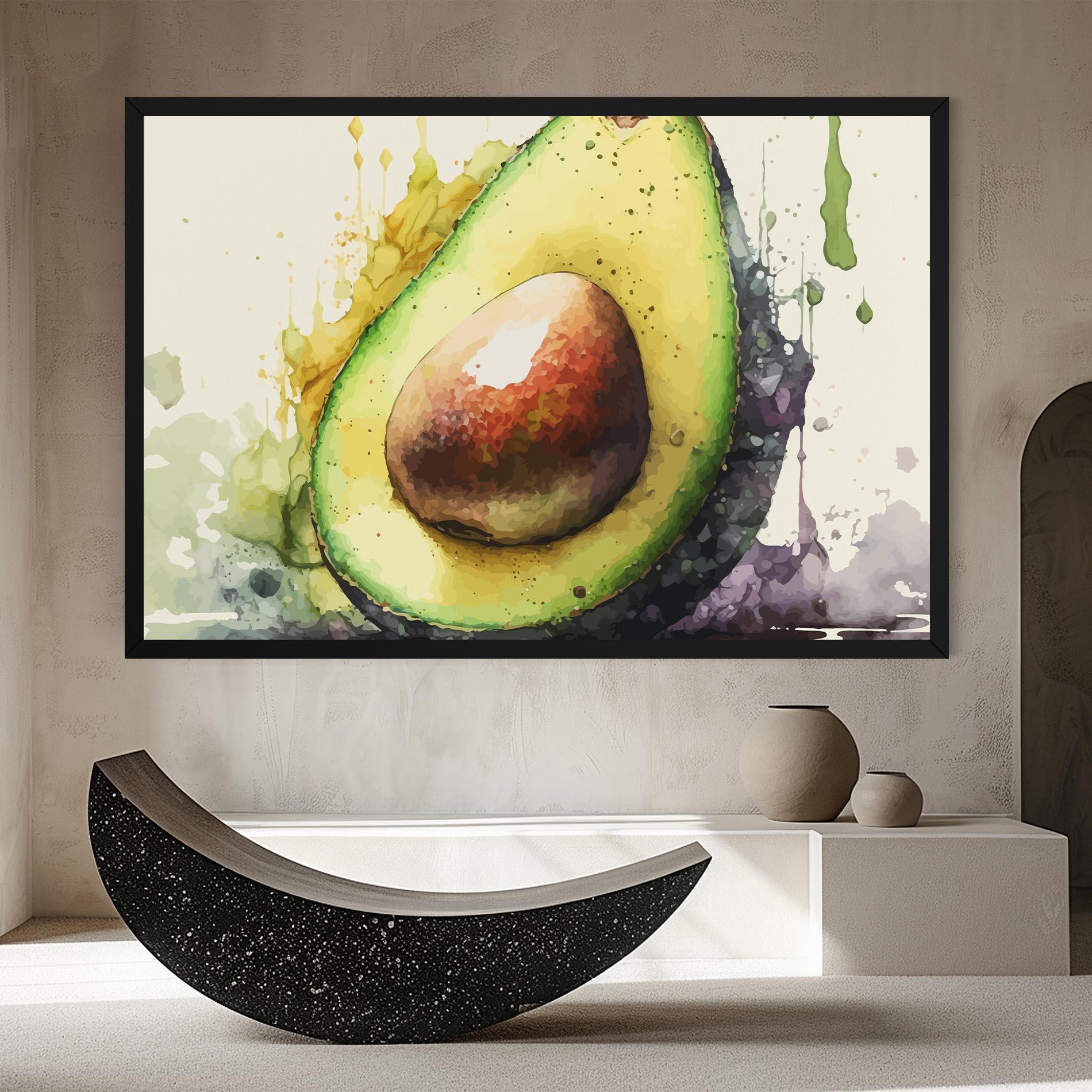 Leinwandbild Green Avocado Art mockup 8
