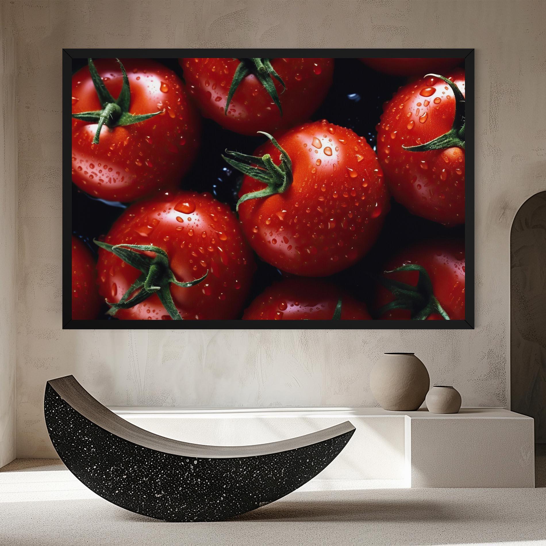 Leinwandbild Red Wet Tomato mockup 8