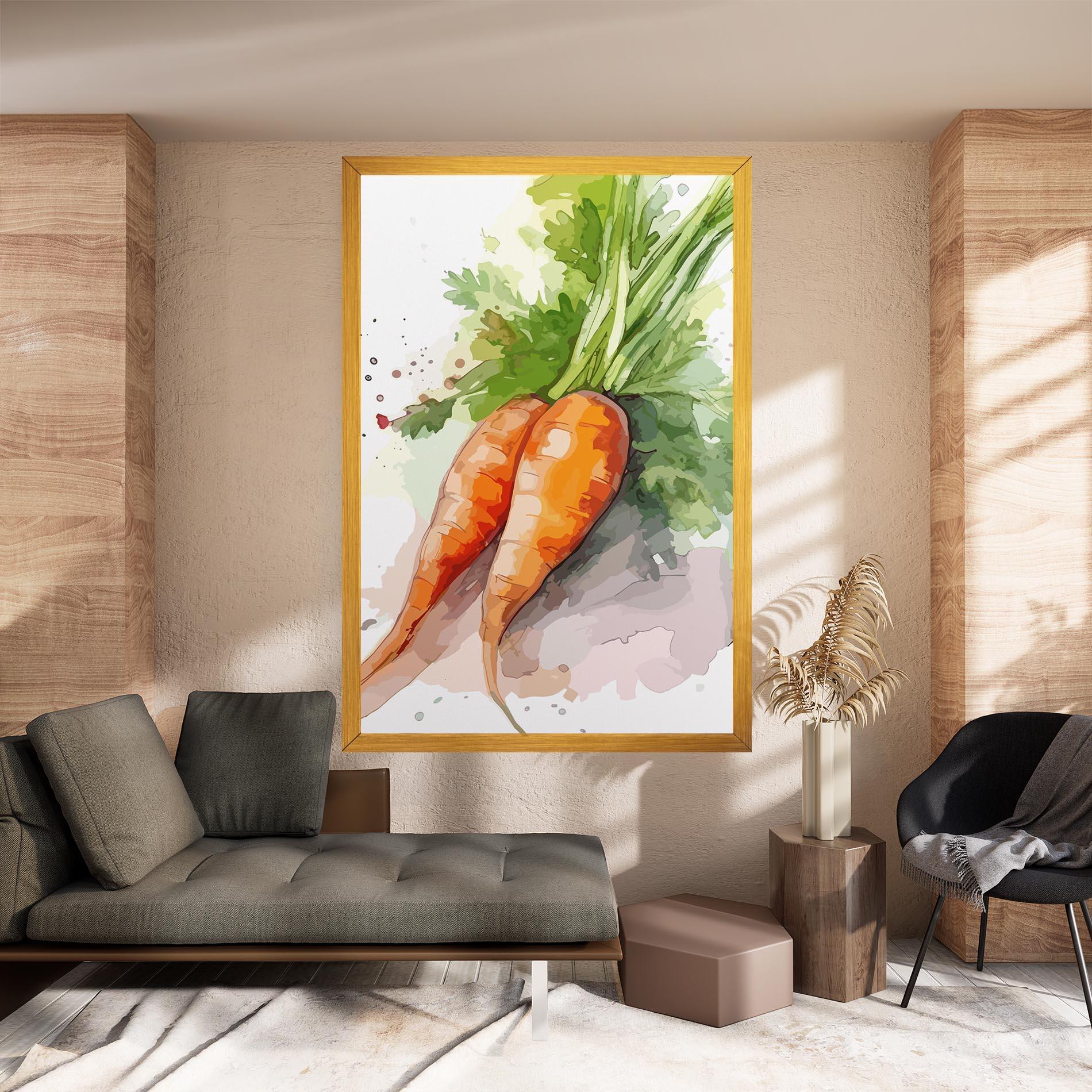 Leinwandbild Carrot Watercolor mockup 8