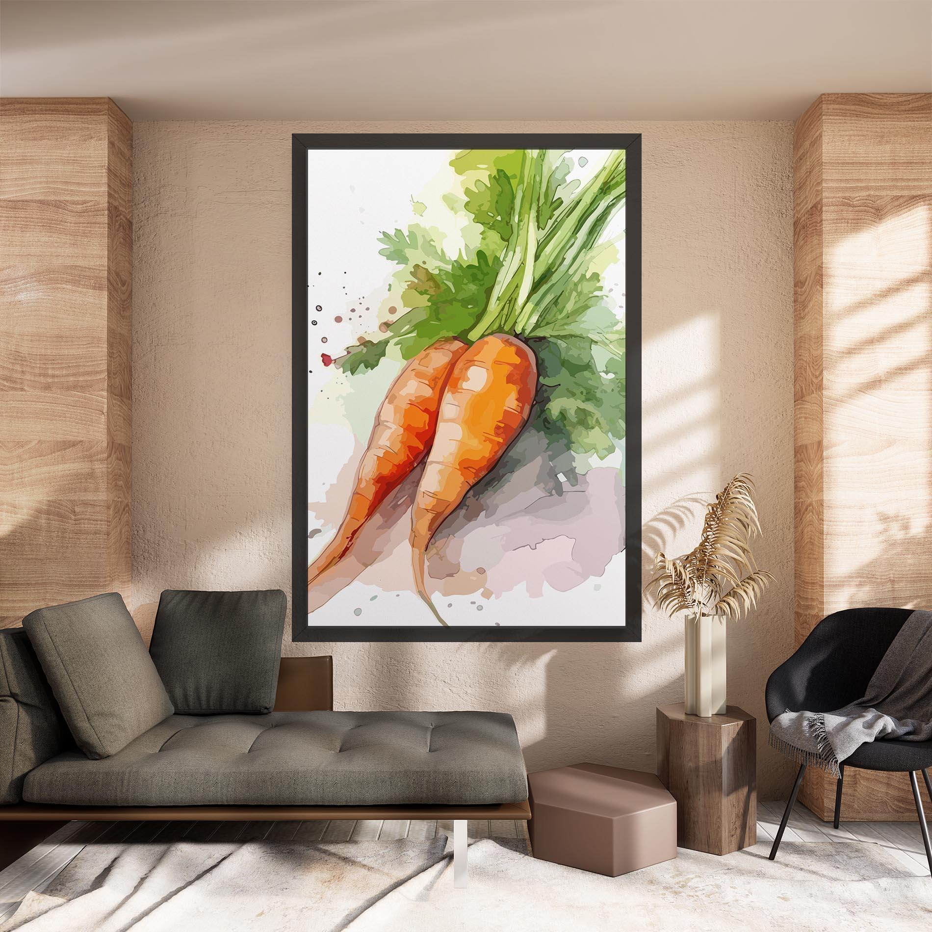 Leinwandbild Carrot Watercolor mockup 8