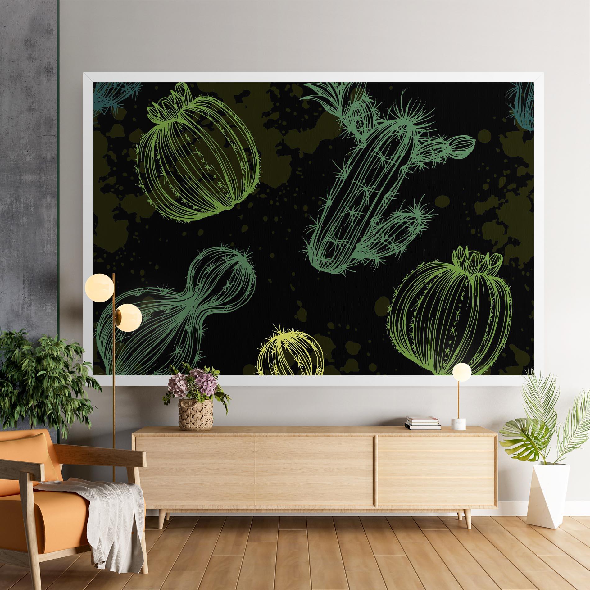 Leinwandbild Cactus Art mockup 9