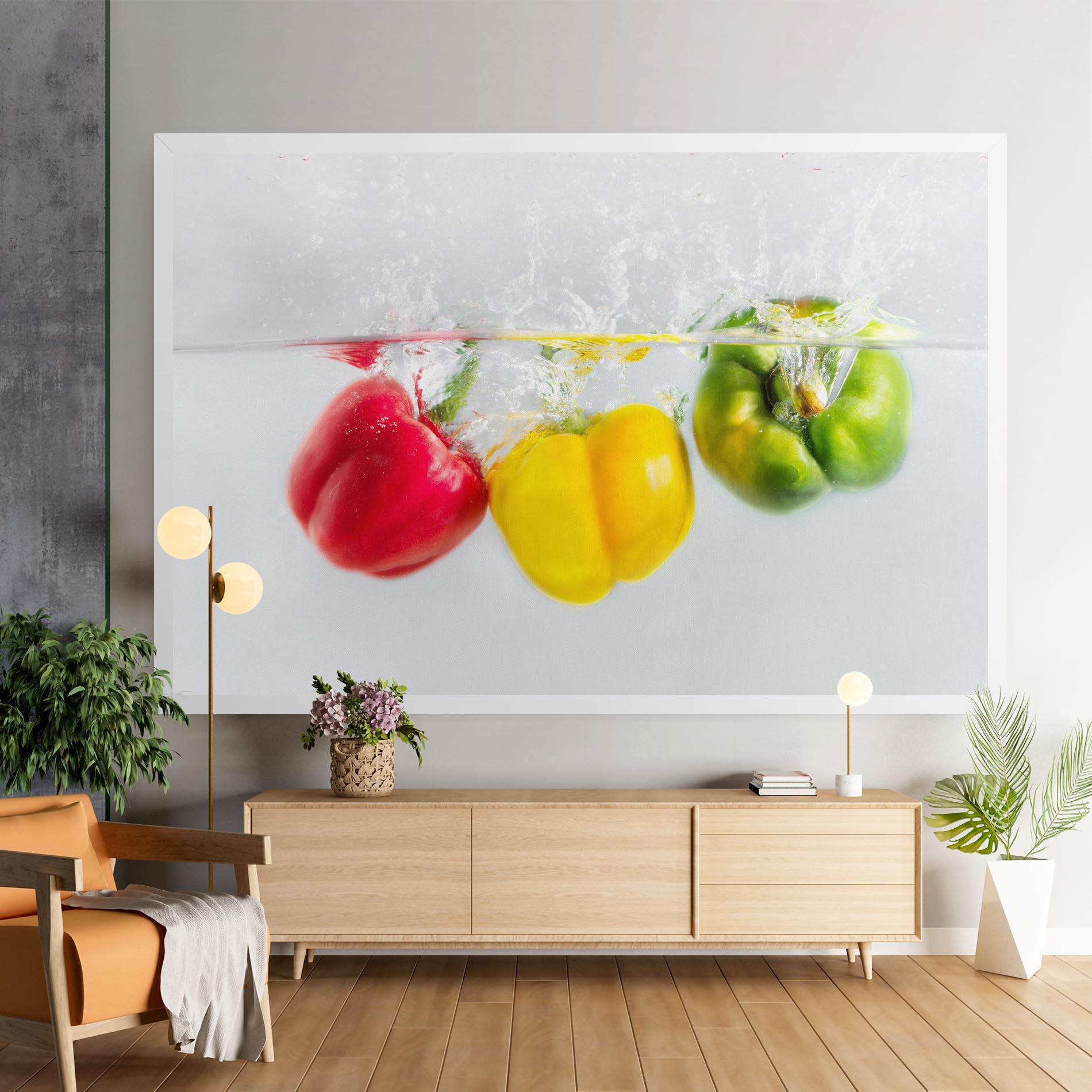 Leinwandbild Colorful Bellpepper mockup 9