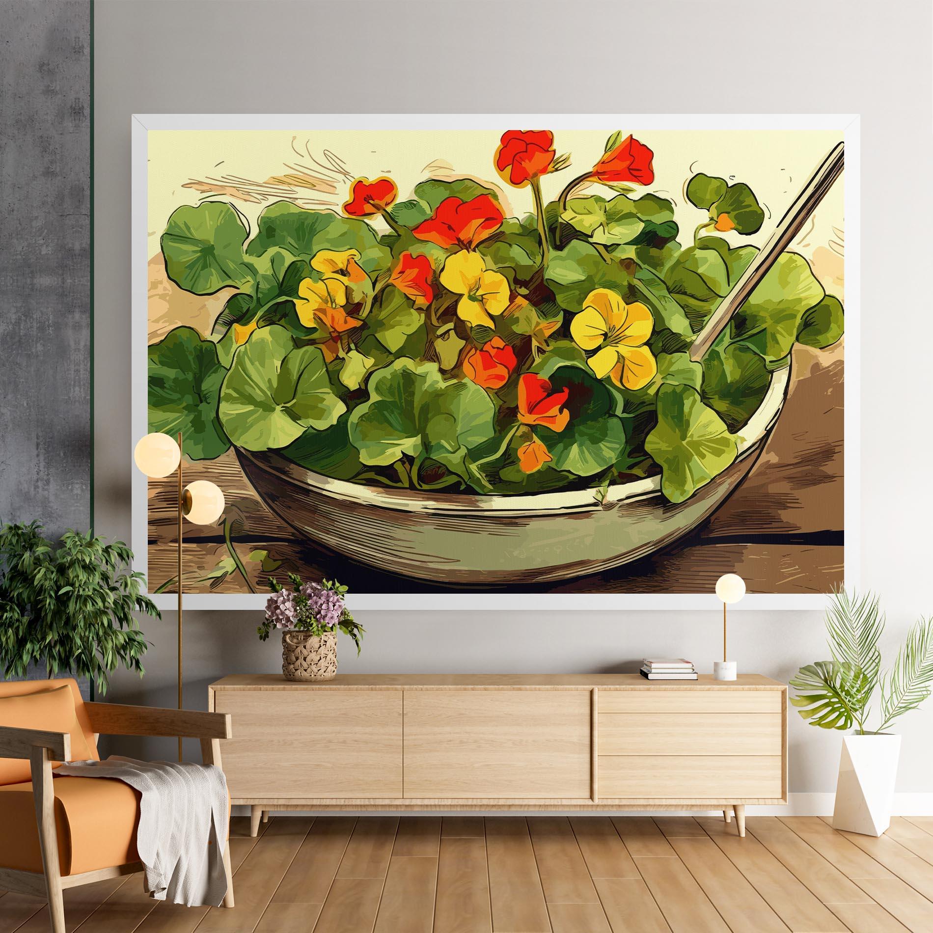 Leinwandbild Flower Food mockup 9