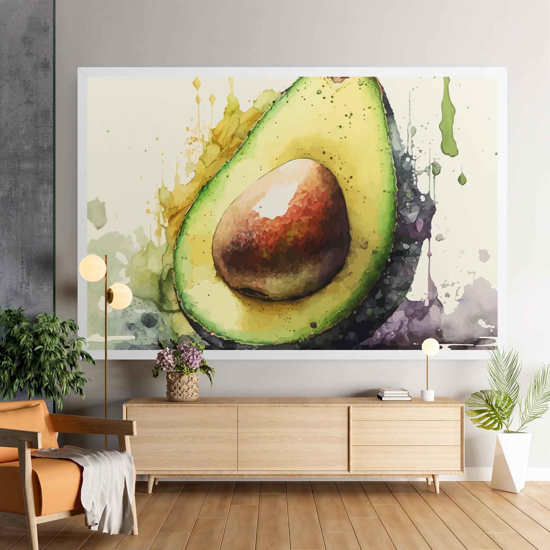 Leinwandbild Green Avocado Art mockup 9