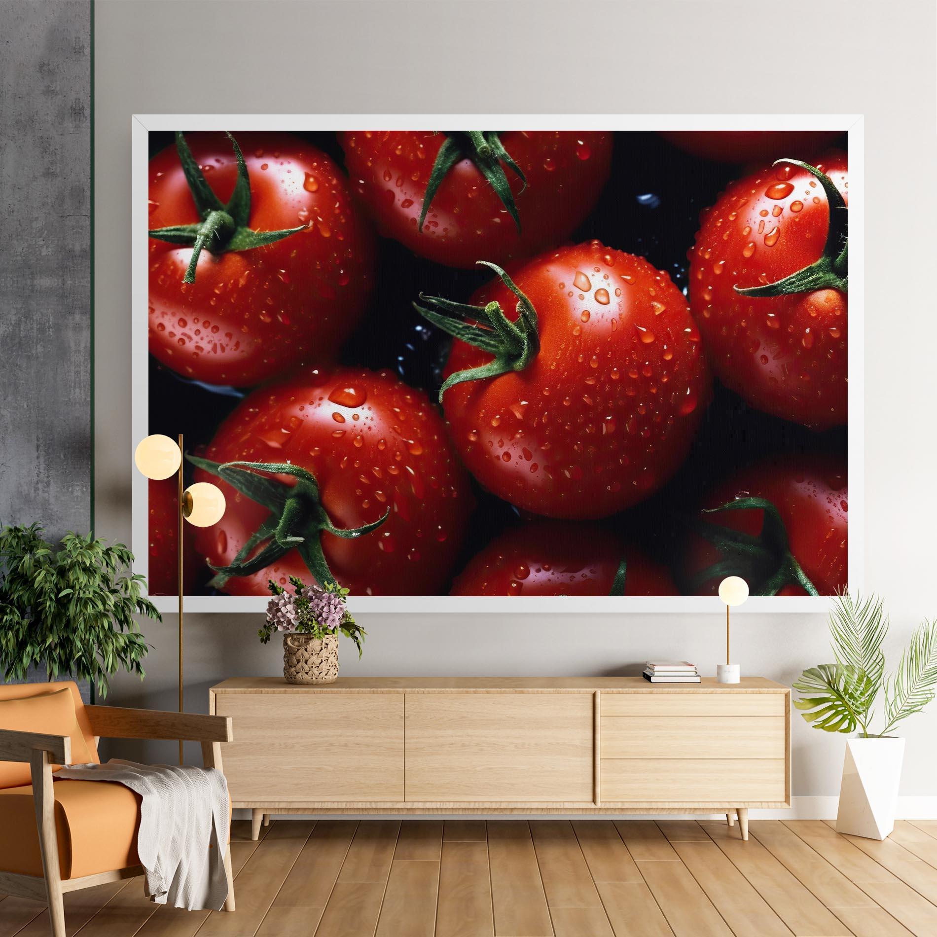 Leinwandbild Red Wet Tomato mockup 9