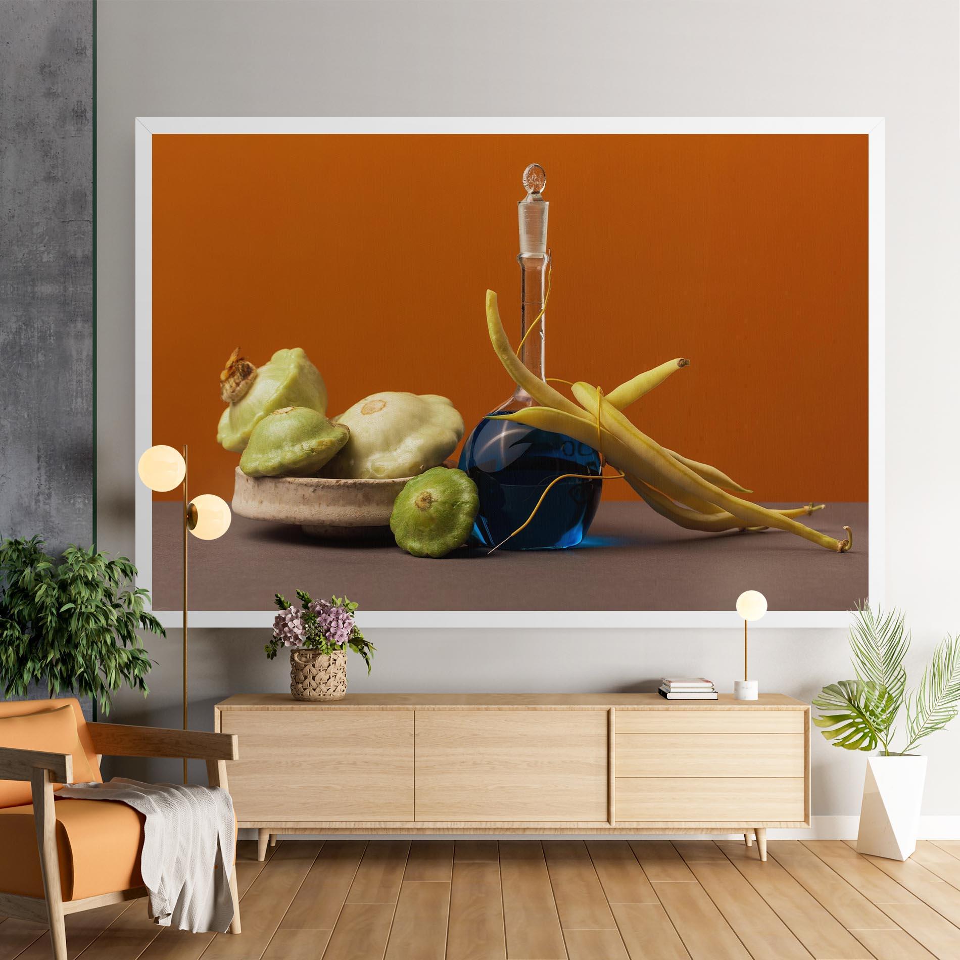 Leinwandbild Vegetables Blue Liquid mockup 9