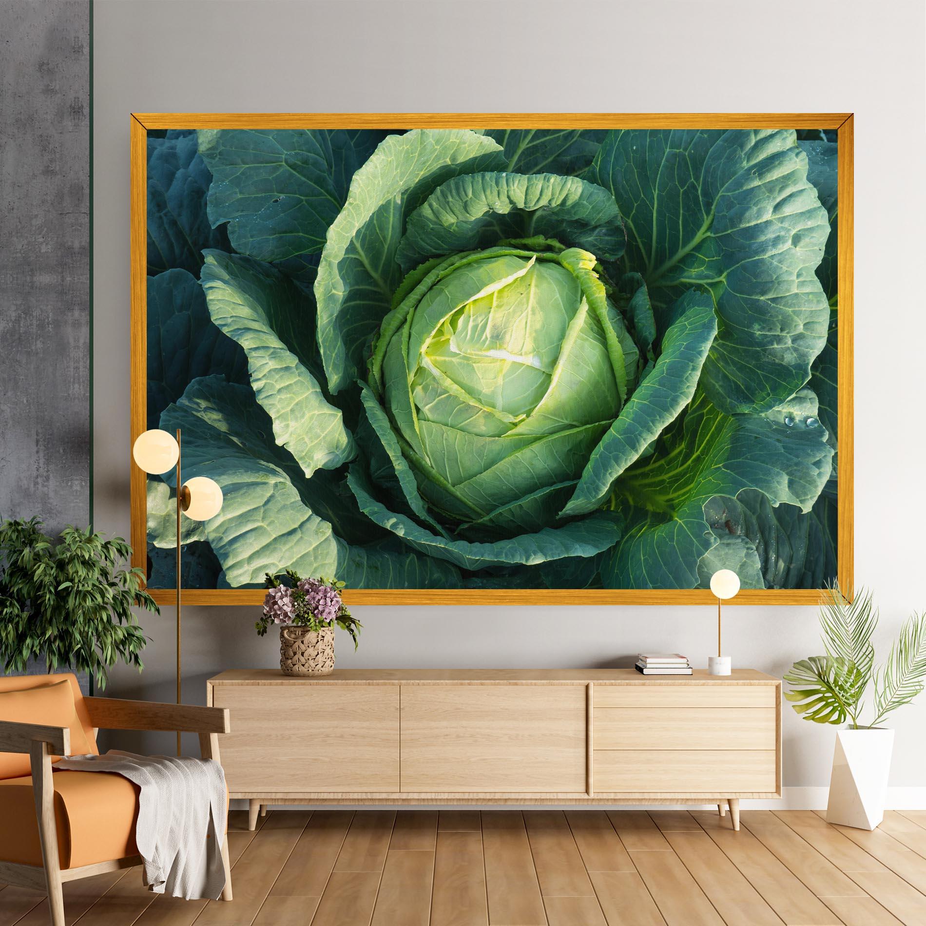 Leinwandbild Green Lettuce mockup 9