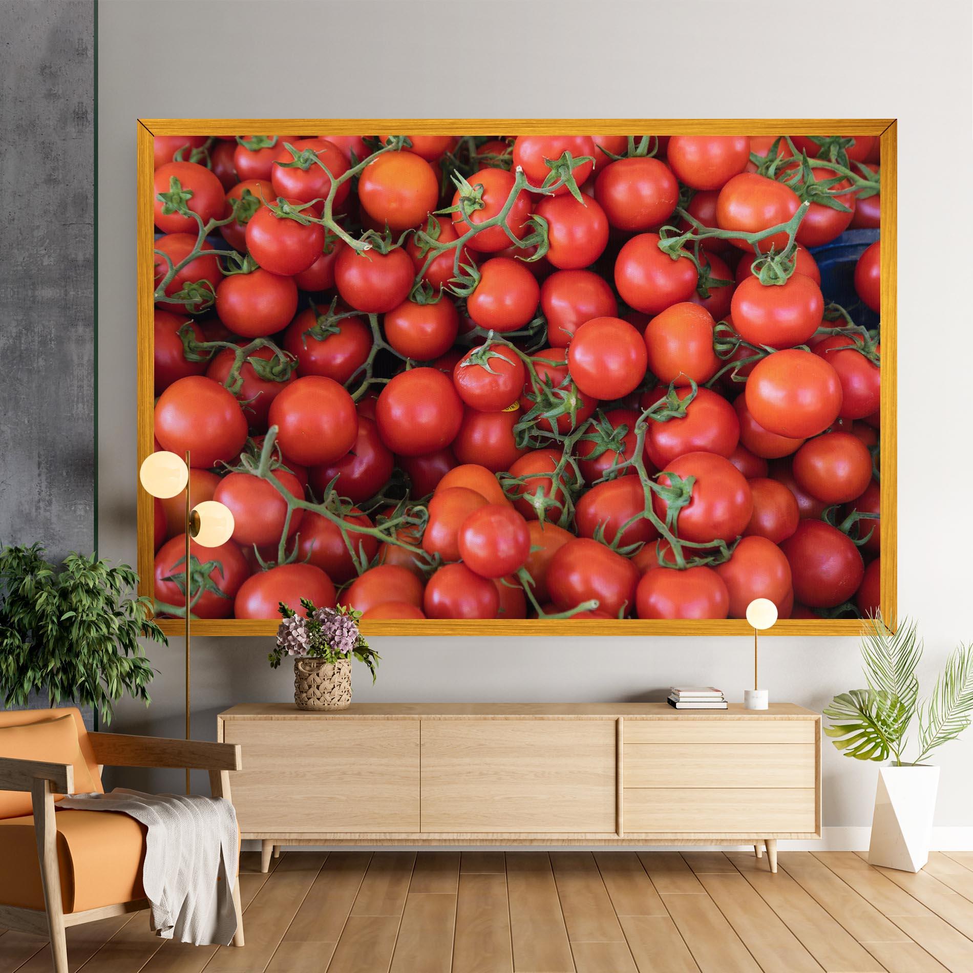 Leinwandbild Tomato Red Wall mockup 9