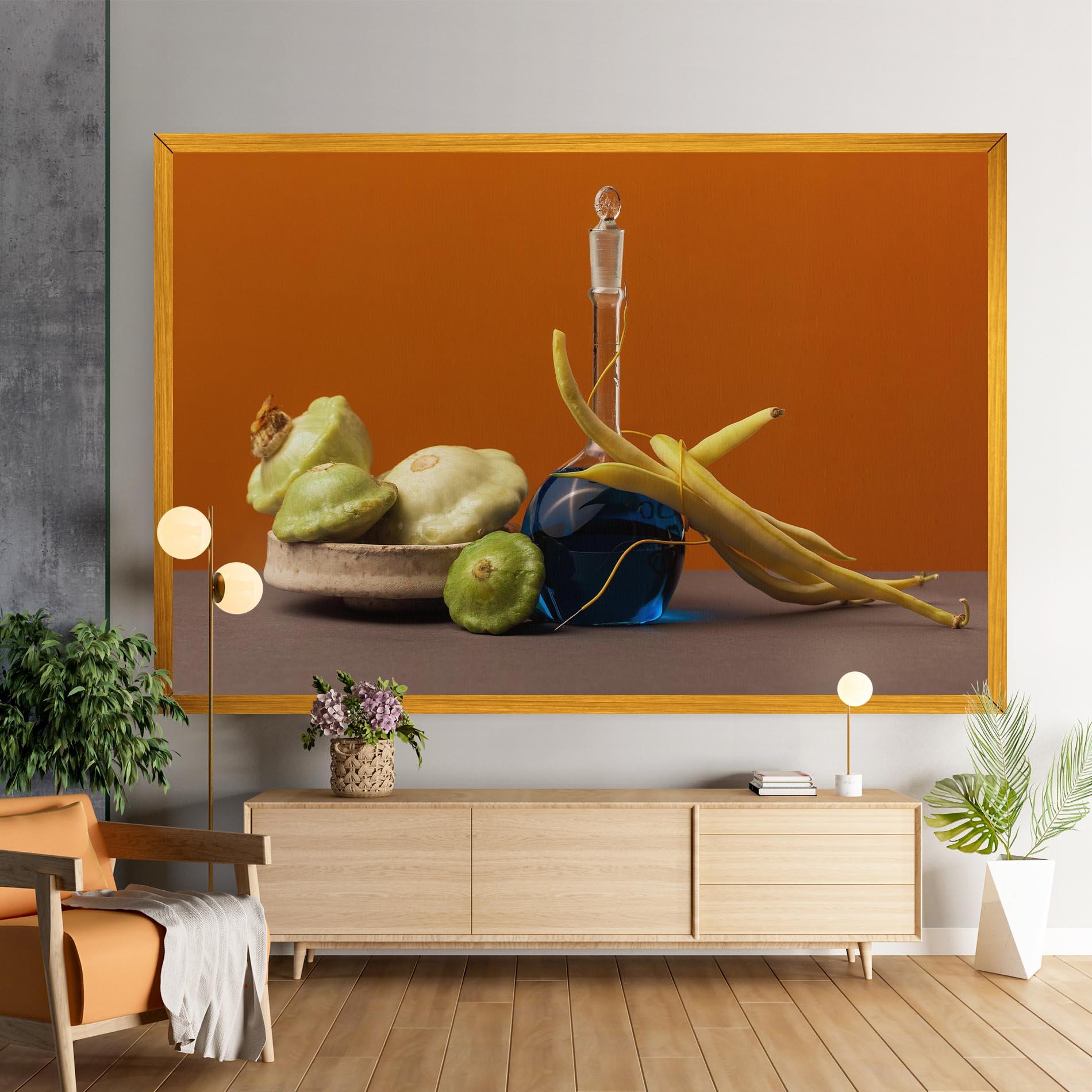 Leinwandbild Vegetables Blue Liquid mockup 9