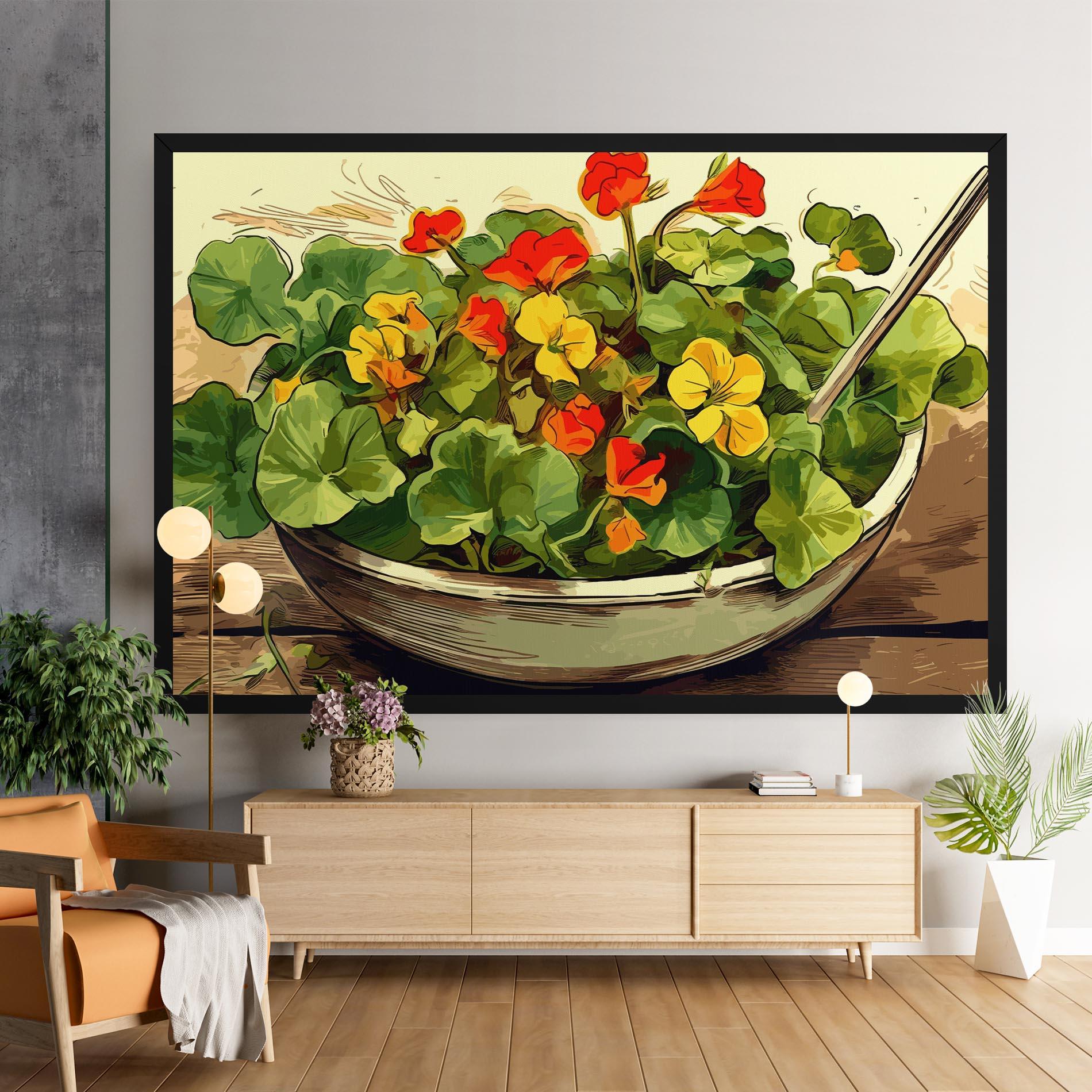 Leinwandbild Flower Food mockup 9