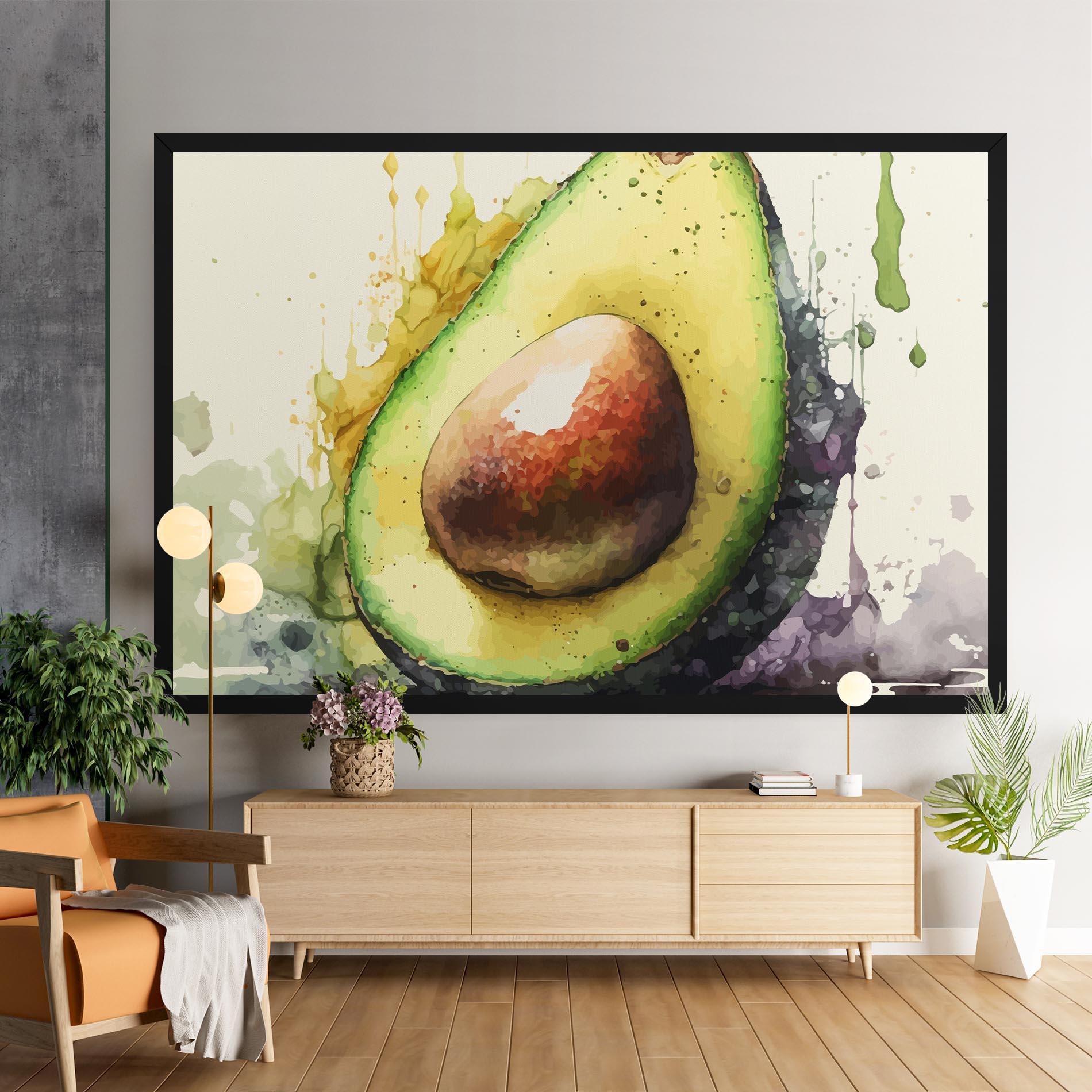 Leinwandbild Green Avocado Art mockup 9