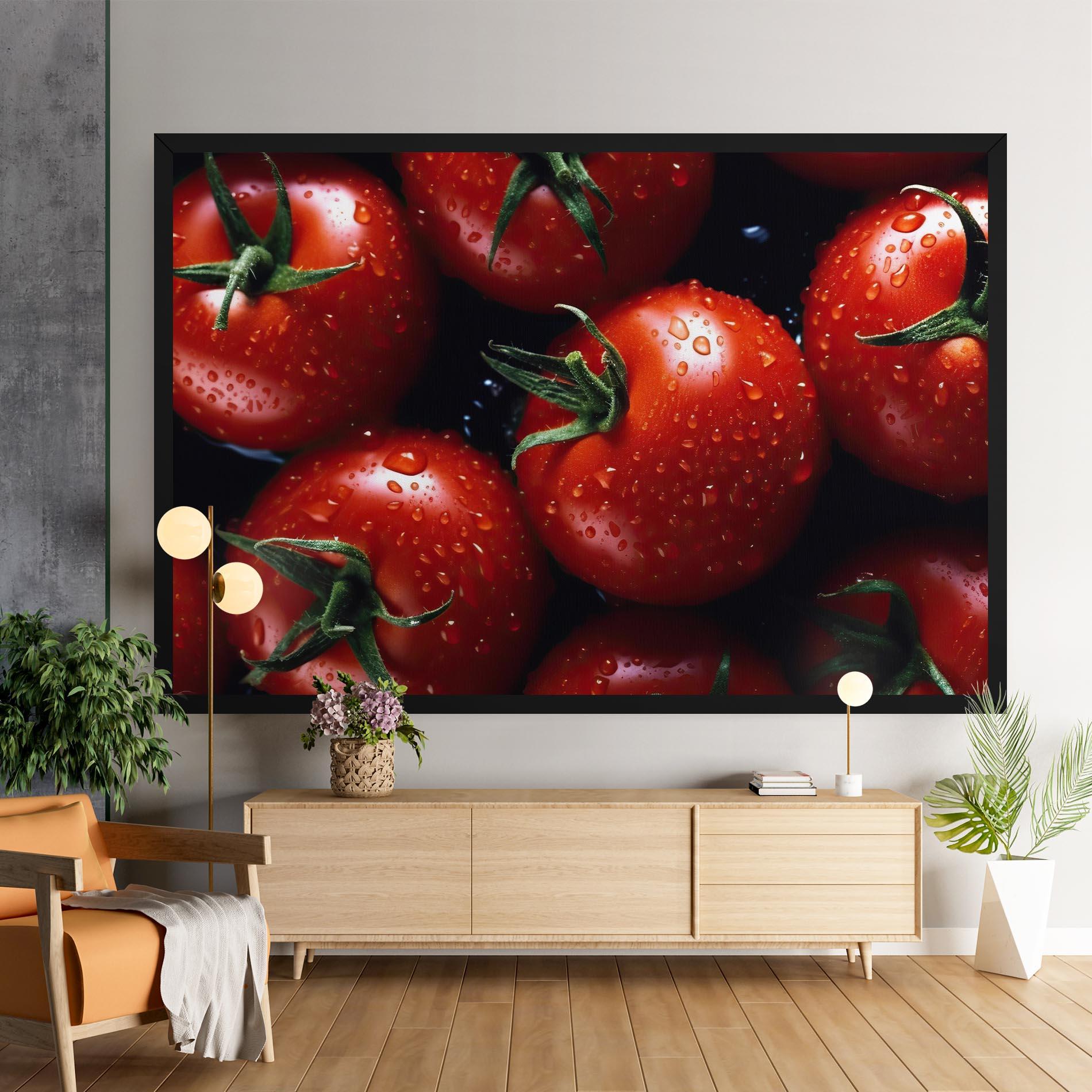 Leinwandbild Red Wet Tomato mockup 9