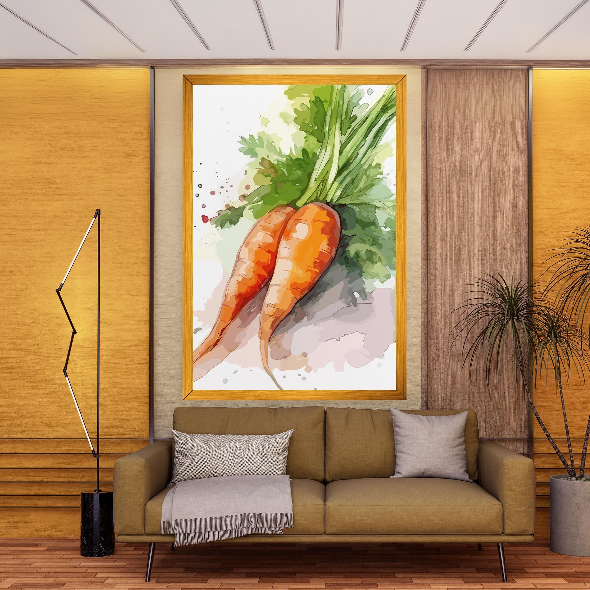 Leinwandbild Carrot Watercolor mockup 9