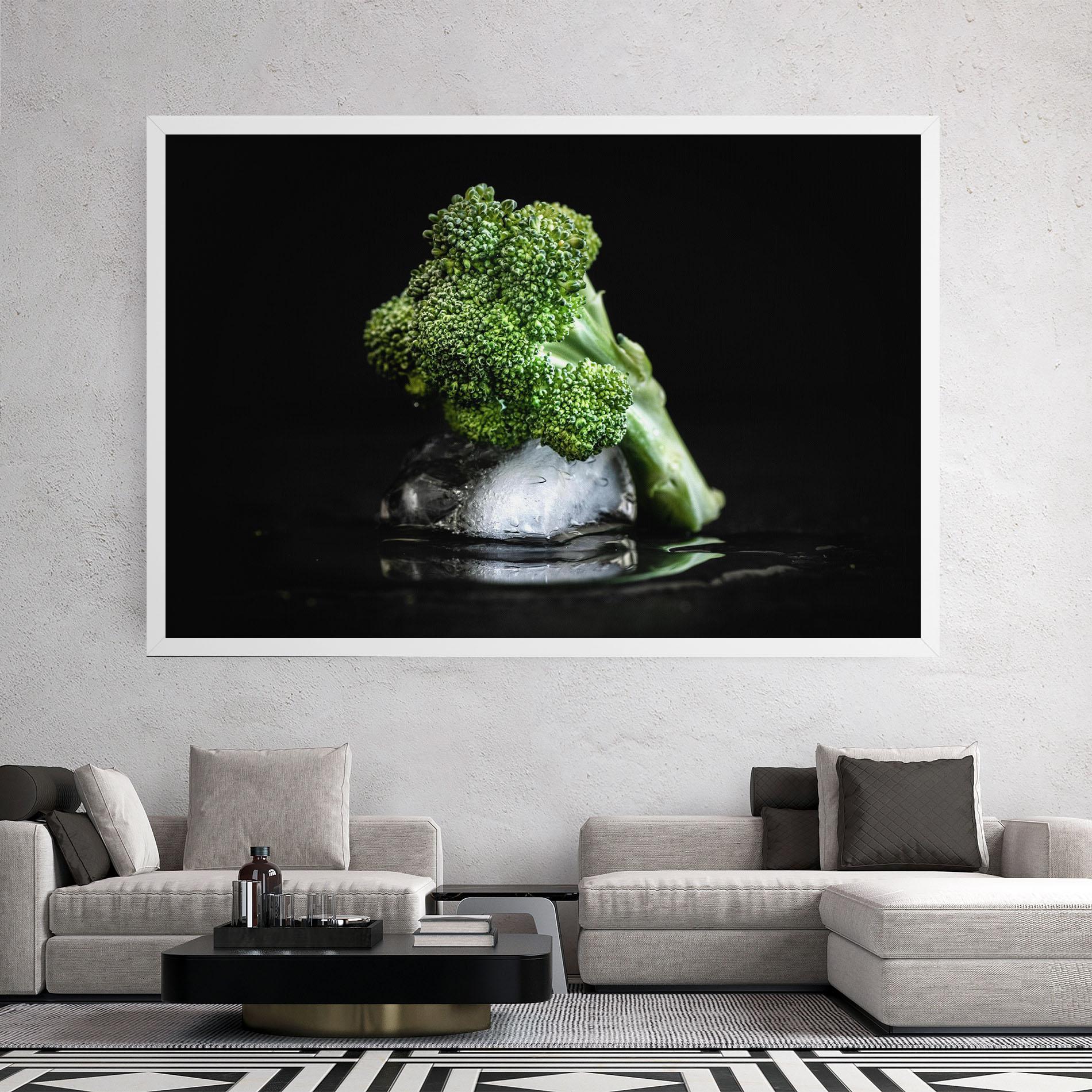 Leinwandbild Broccoli Water mockup 2