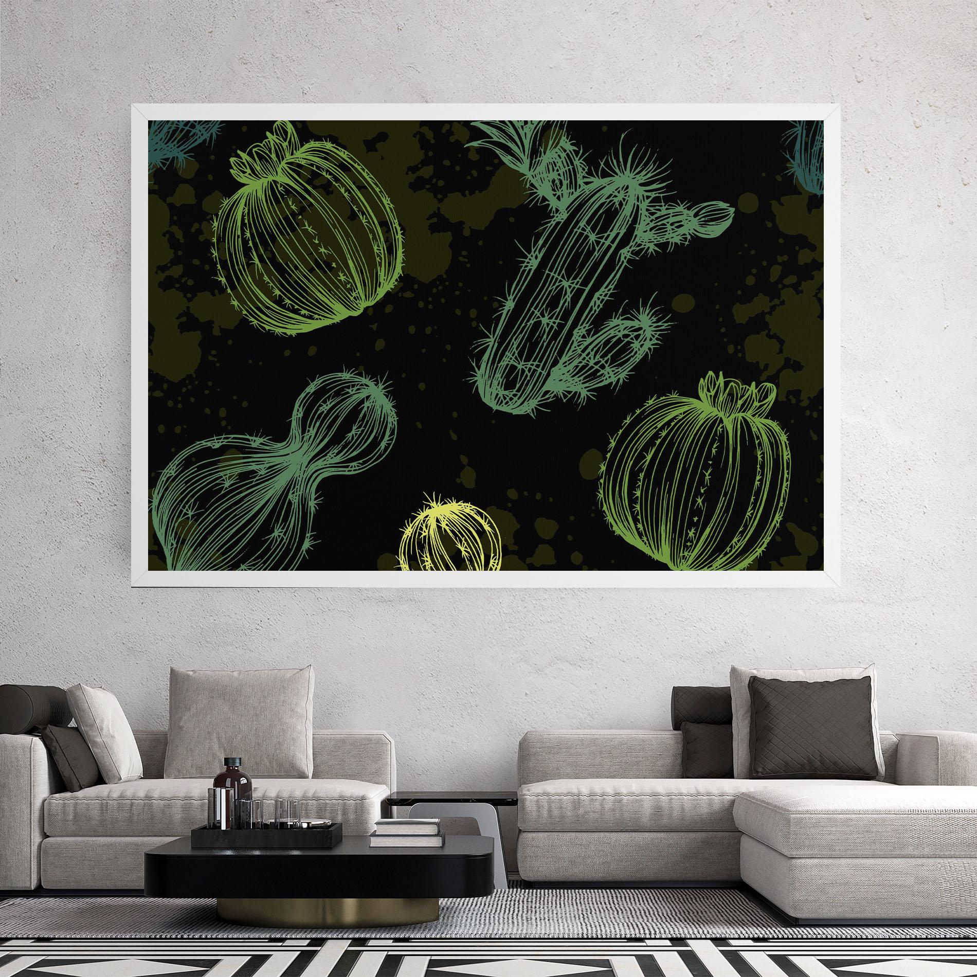 Leinwandbild Cactus Art mockup 2