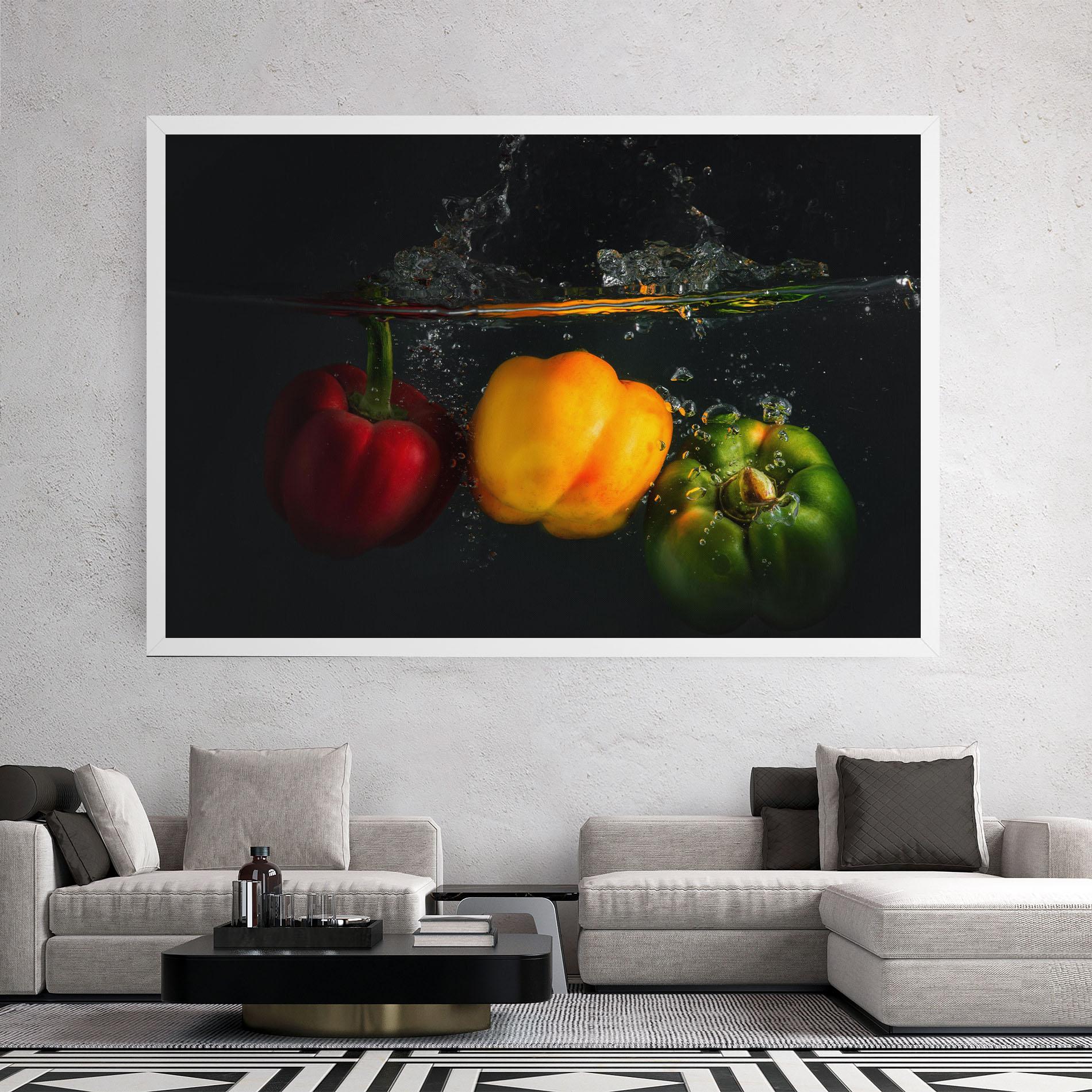 Leinwandbild Cool Bellpepper Splash mockup 2