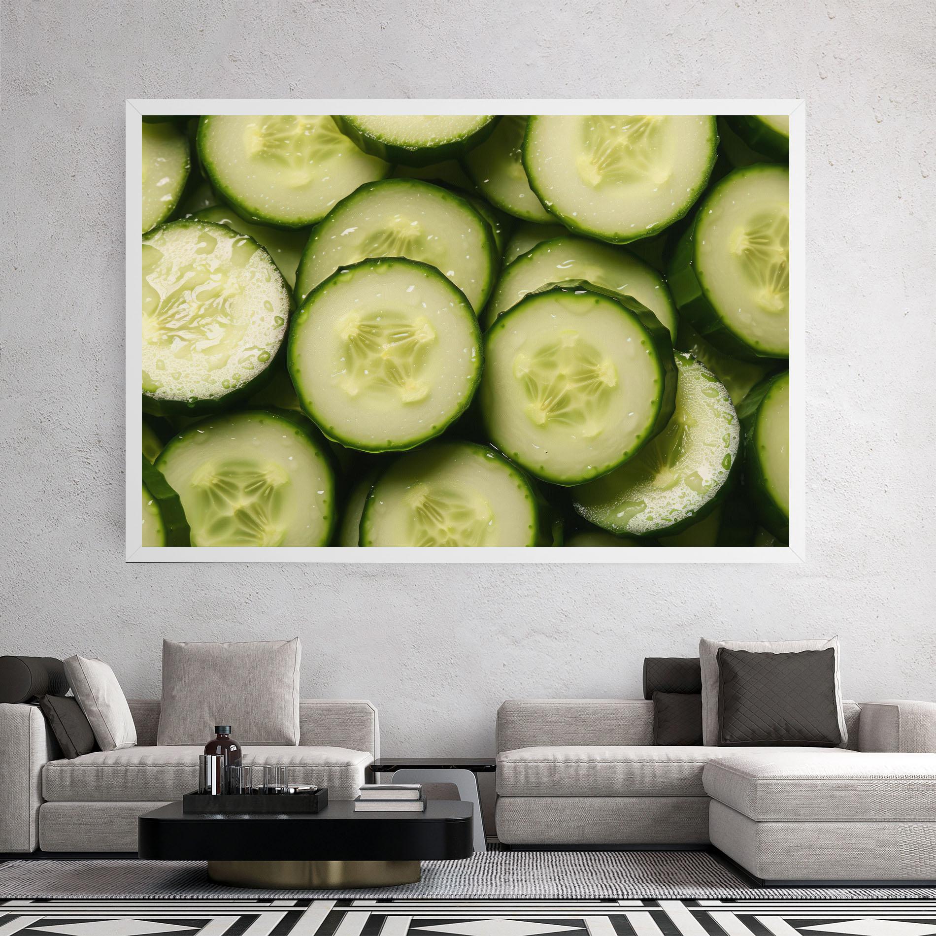 Leinwandbild Fresh Cucumber mockup 2