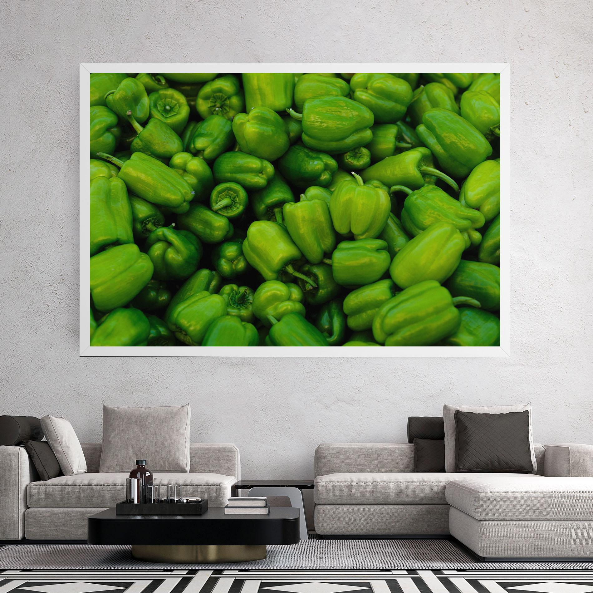 Leinwandbild Green Bellpepper mockup 2