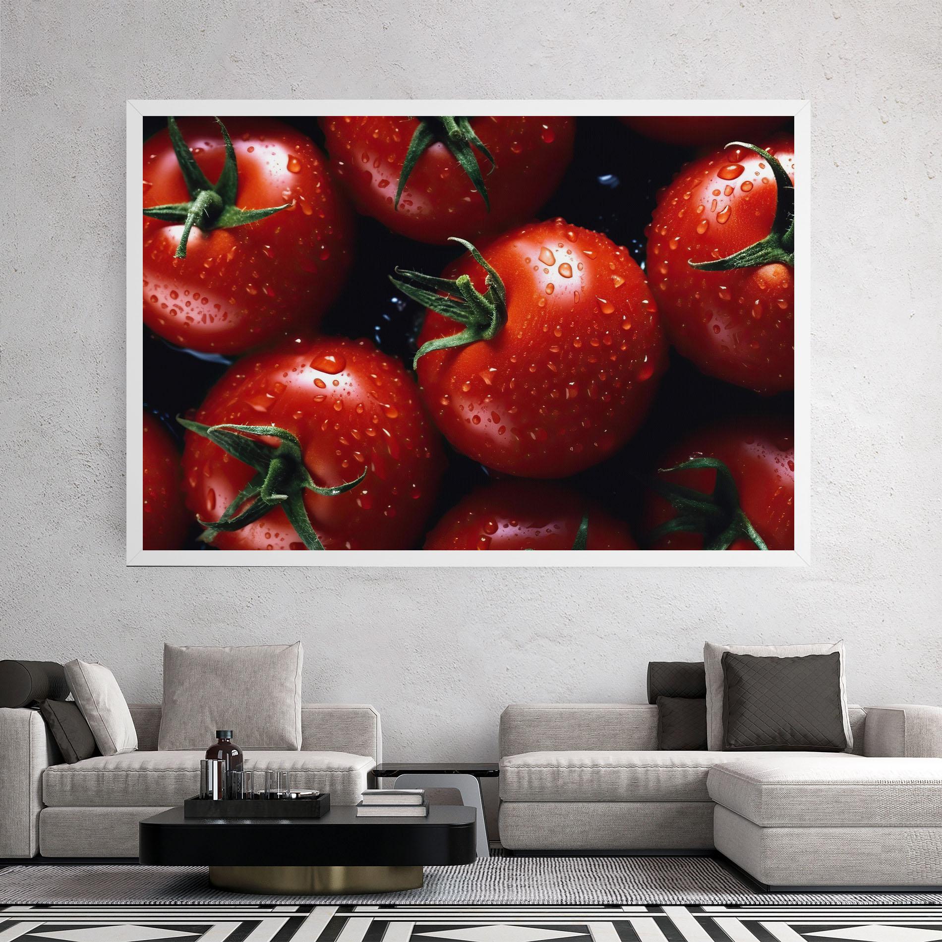 Leinwandbild Red Wet Tomato mockup 2