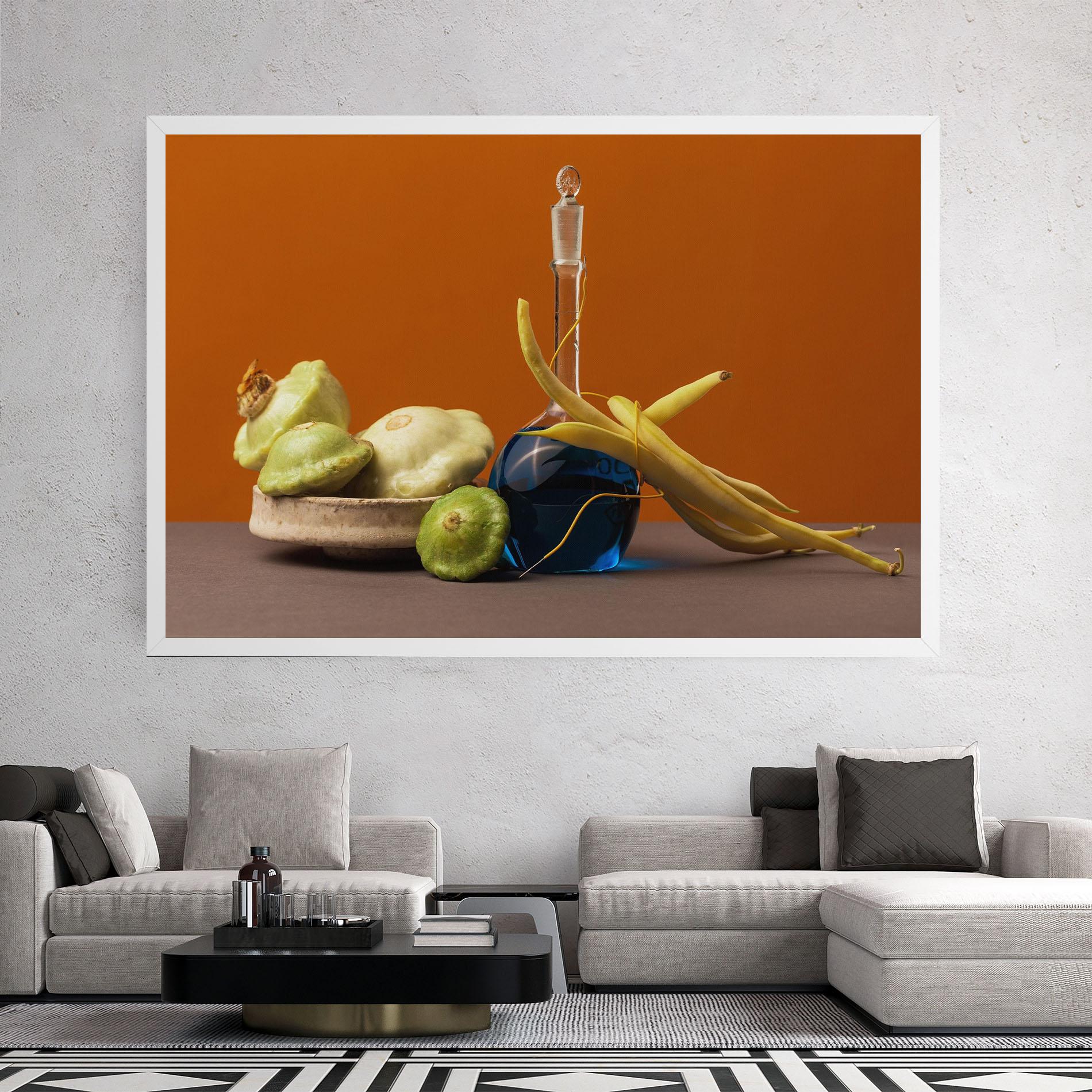 Leinwandbild Vegetables Blue Liquid mockup 2