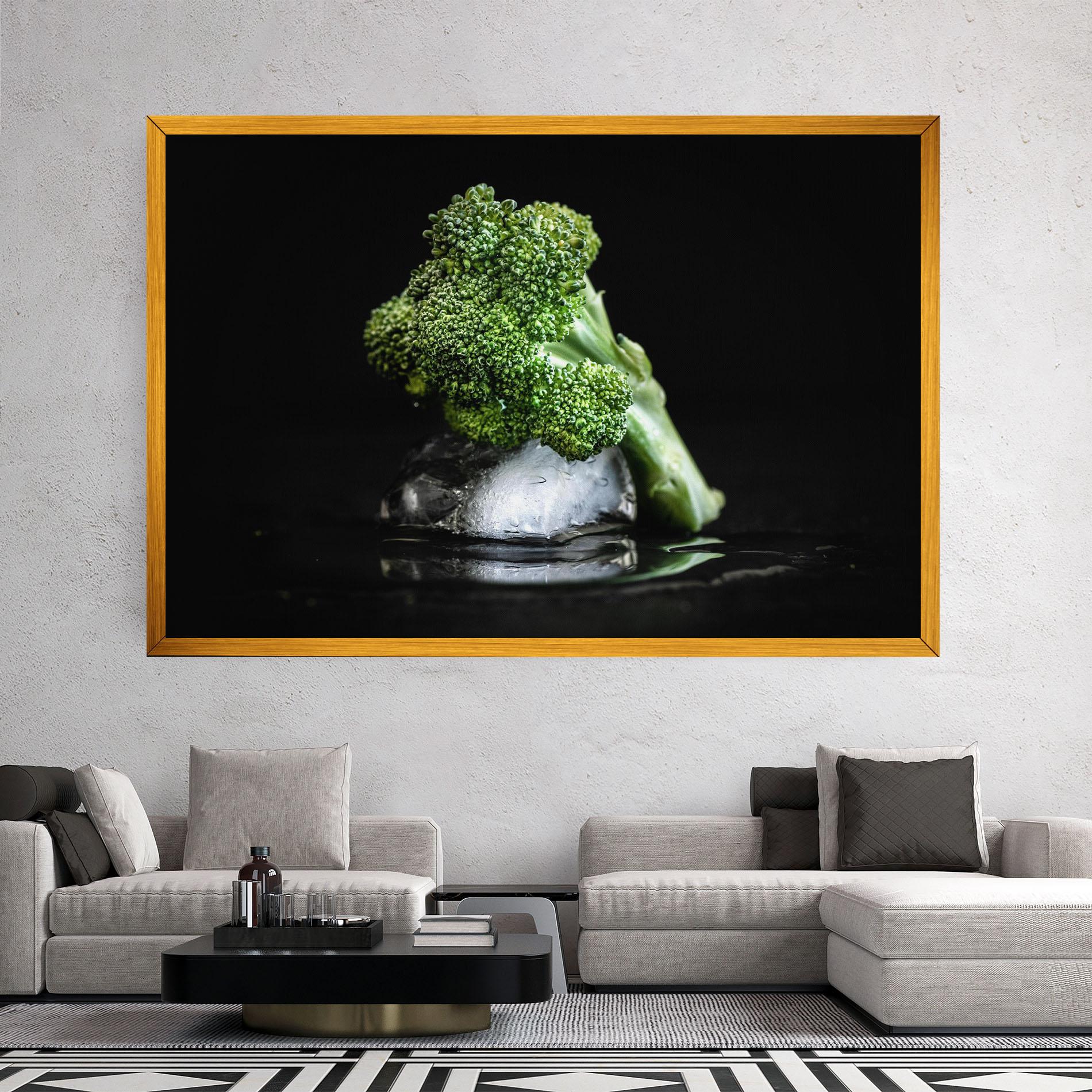 Leinwandbild Broccoli Water mockup 2