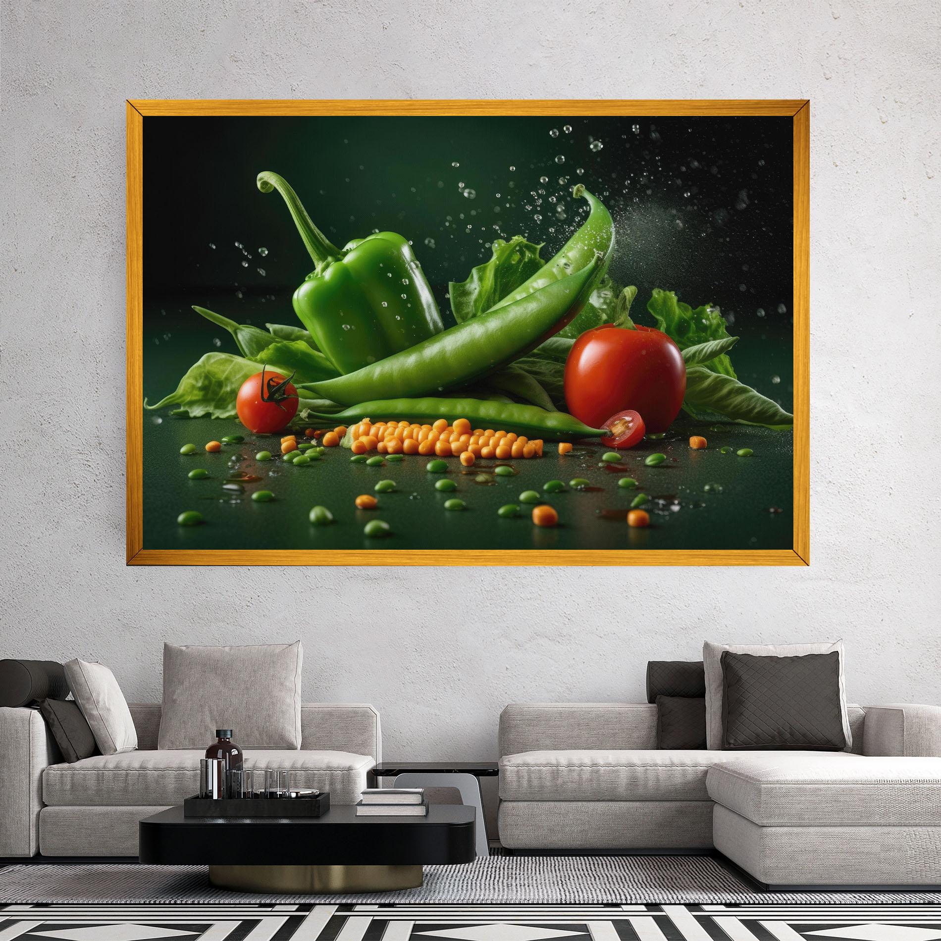 Leinwandbild Fresh Vegetables mockup 2
