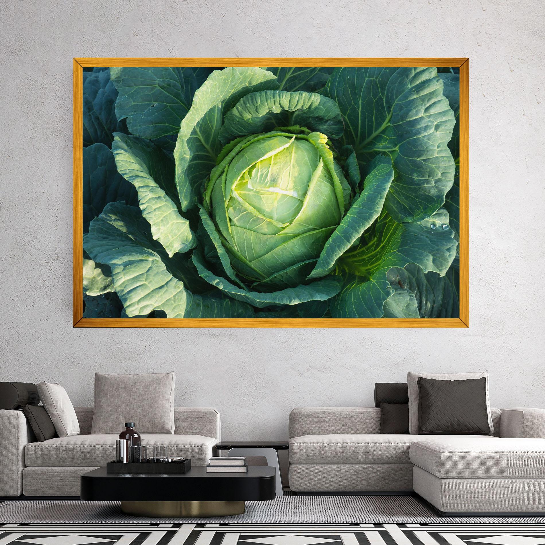 Leinwandbild Green Lettuce mockup 2